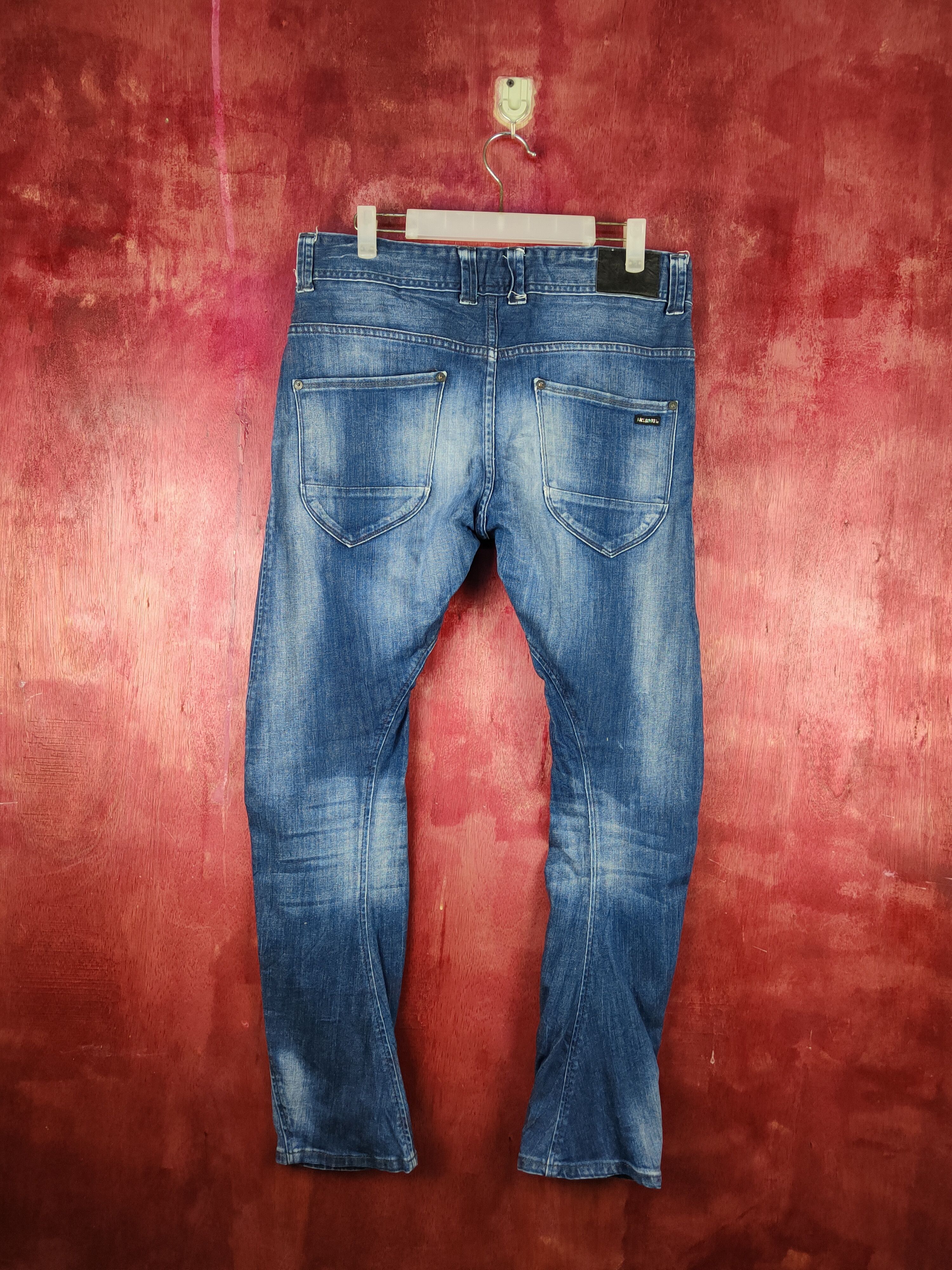 Japanese Brand Back Number-Black Dark Blue Faded Multipocket Denim #S1599 Size US 30 / EU 46 - 7 Thumbnail