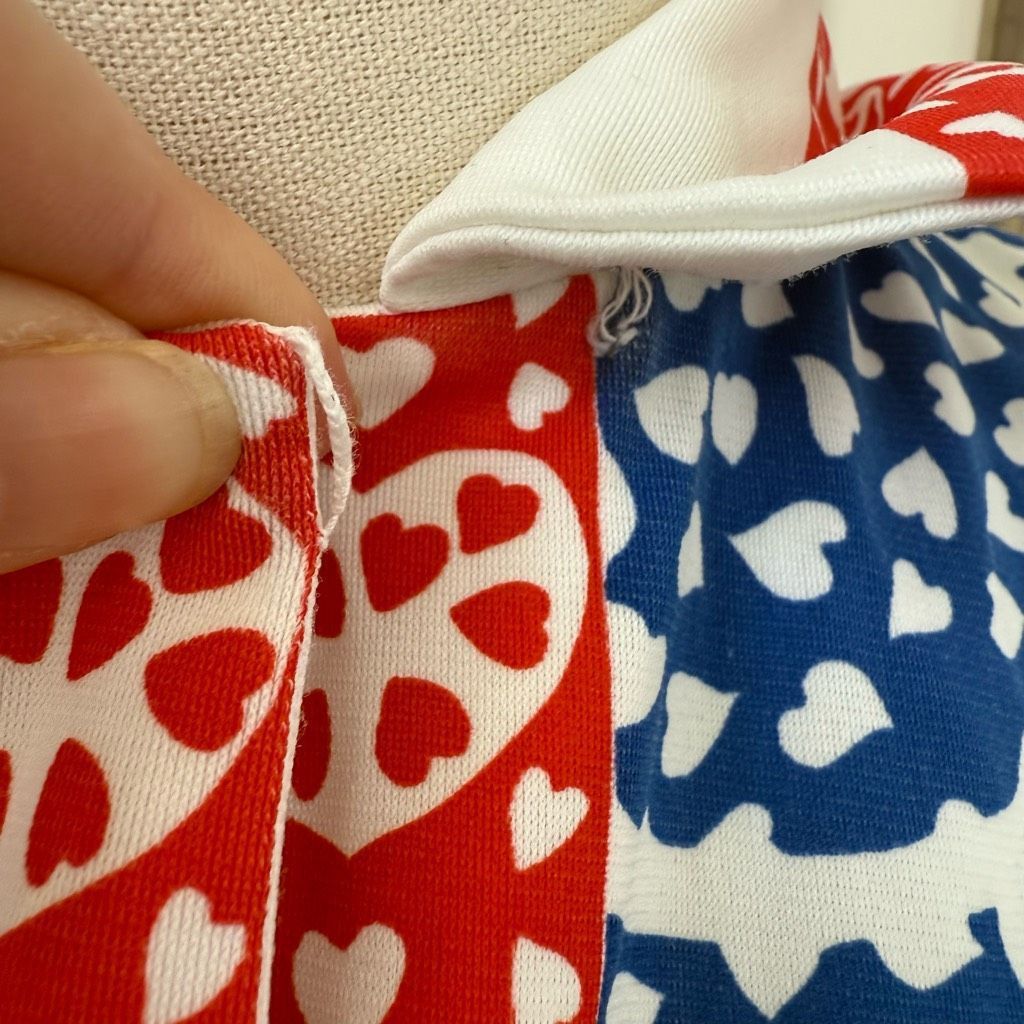 Vintage Vintage 70s Does 20s Miss Serbin Drop Waist Heart Novelty Pr Size L / US 10 / IT 46 - 6 Thumbnail