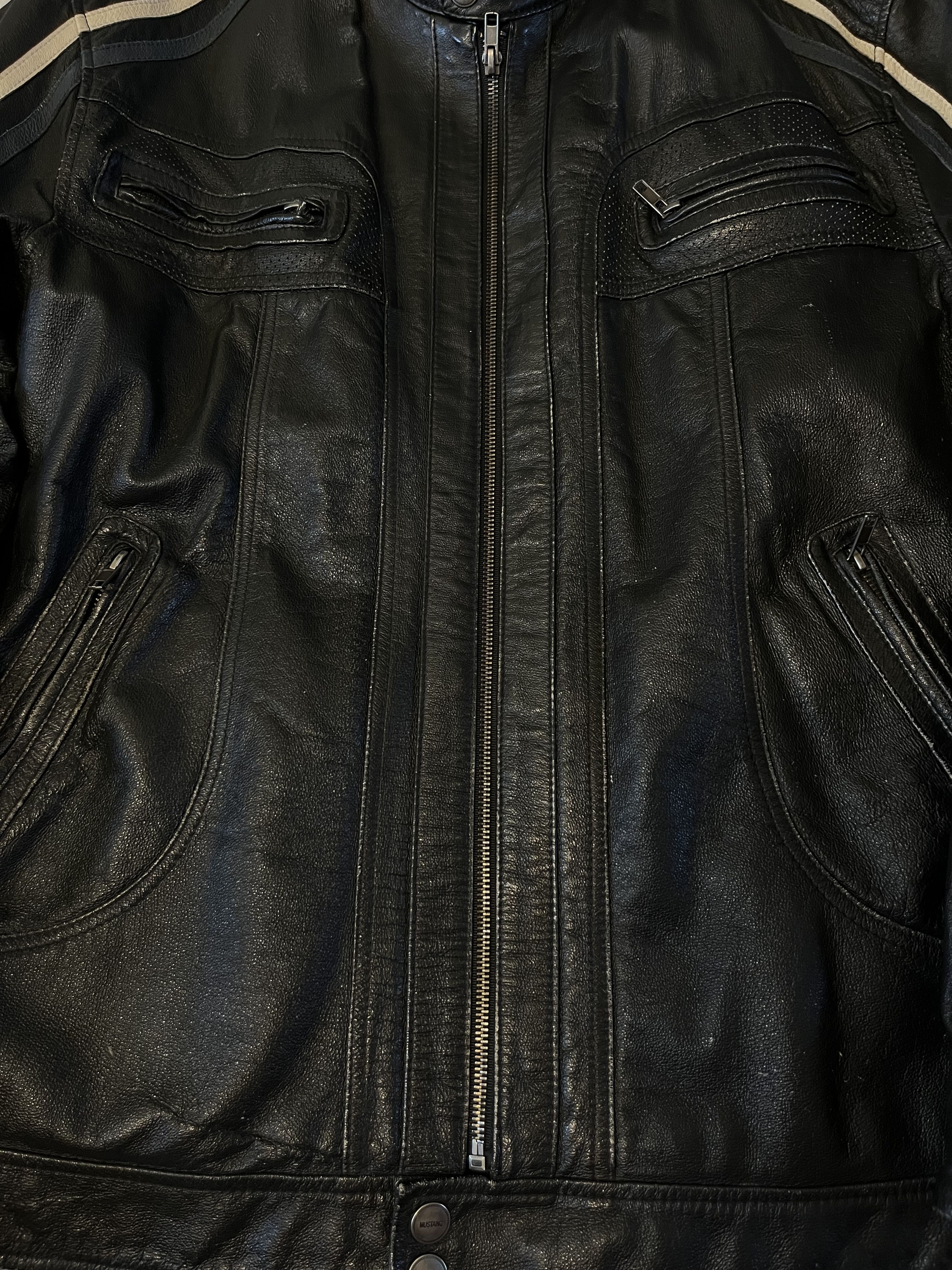 Vintage 90s Mustang Leather Racing Jacket