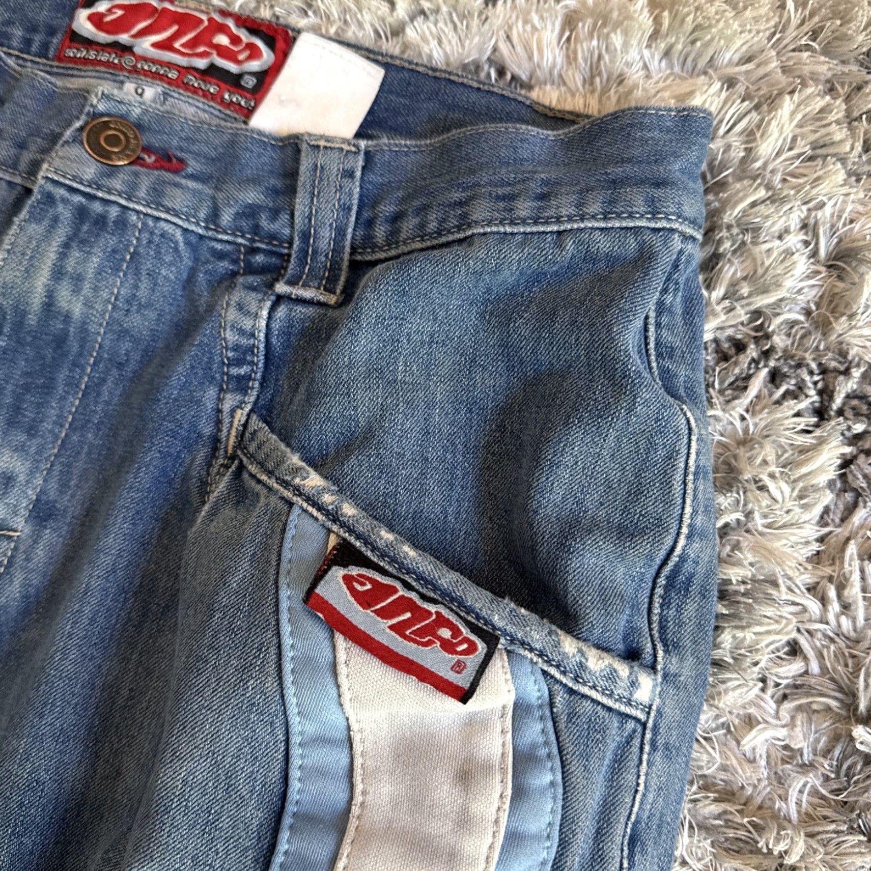 JNCO VINTAGE JNCO Jeans Hypnotix Baggy Blue & White Denim 29x27 Size 9 Womens Size 30" / US 8 / IT 44 - 7 Thumbnail