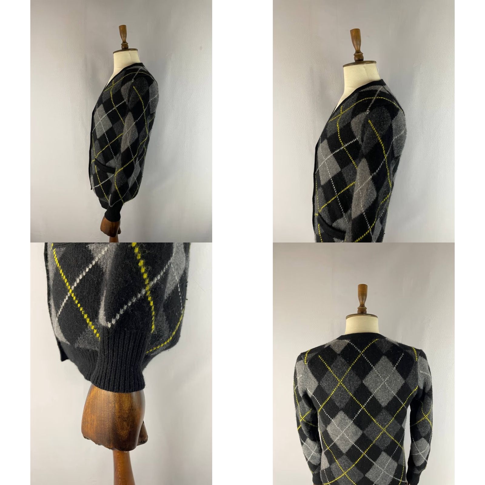 Polo Ralph Lauren Polo Ralph Lauren Cardigan Mens Wool Black & Gray V-Neck Long Sleeve Size S Sweater Size US S / EU 44-46 / 1 - 8 Thumbnail