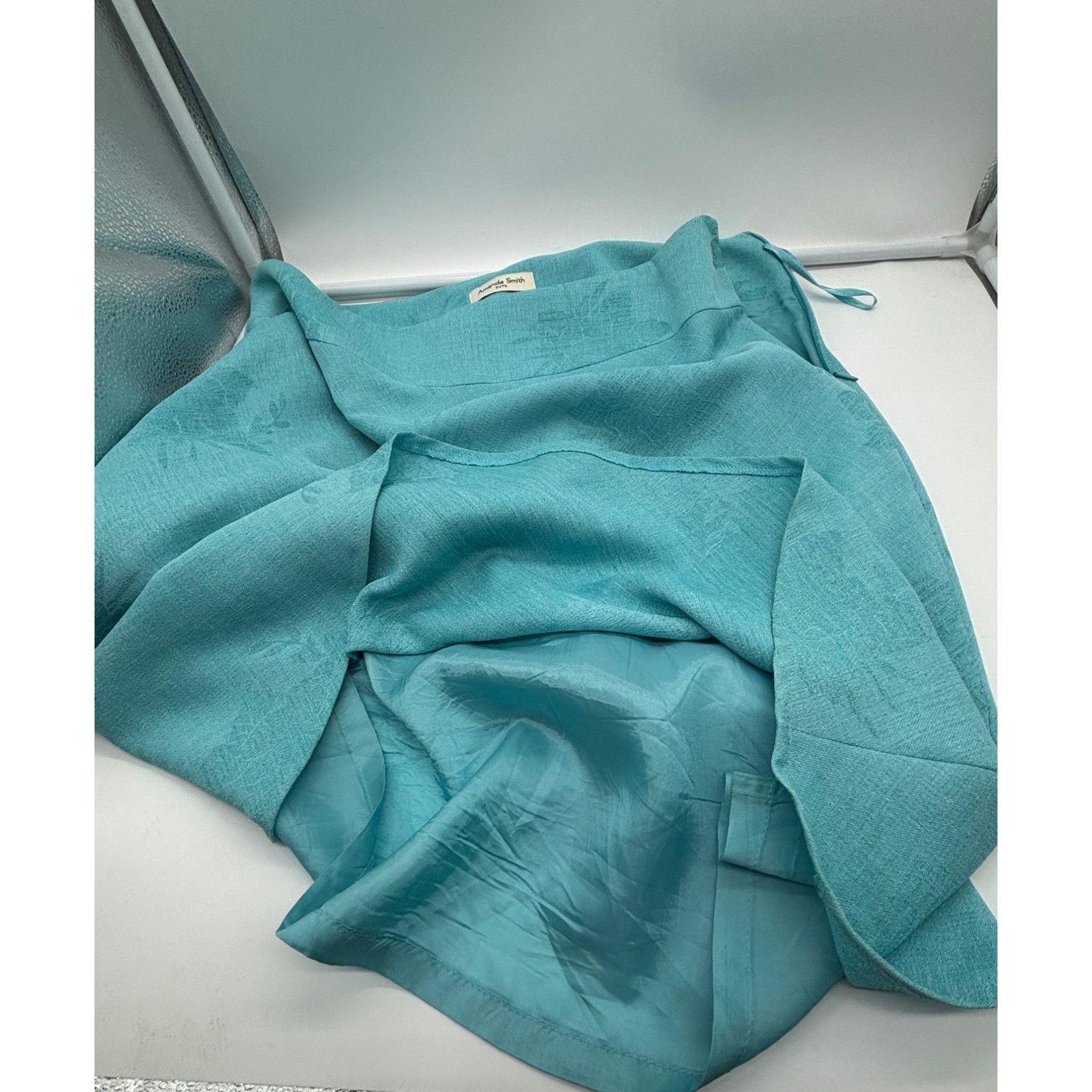Vintage Amanda Smith Women’s Vintage 2-Piece Turquoise Skirt Suit Si Size XXL / US 16-18 / IT 52-54 - 10 Thumbnail