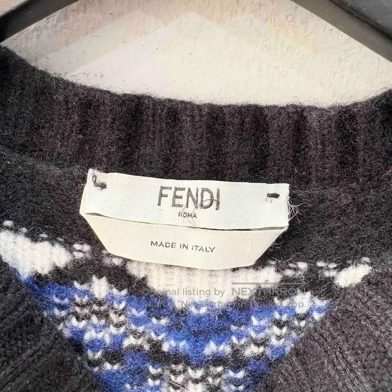 Fendi Fendi Collar Letter Logo Long Knit Sweater Size XS / US 0-2 / IT 36-38 - 4 Thumbnail