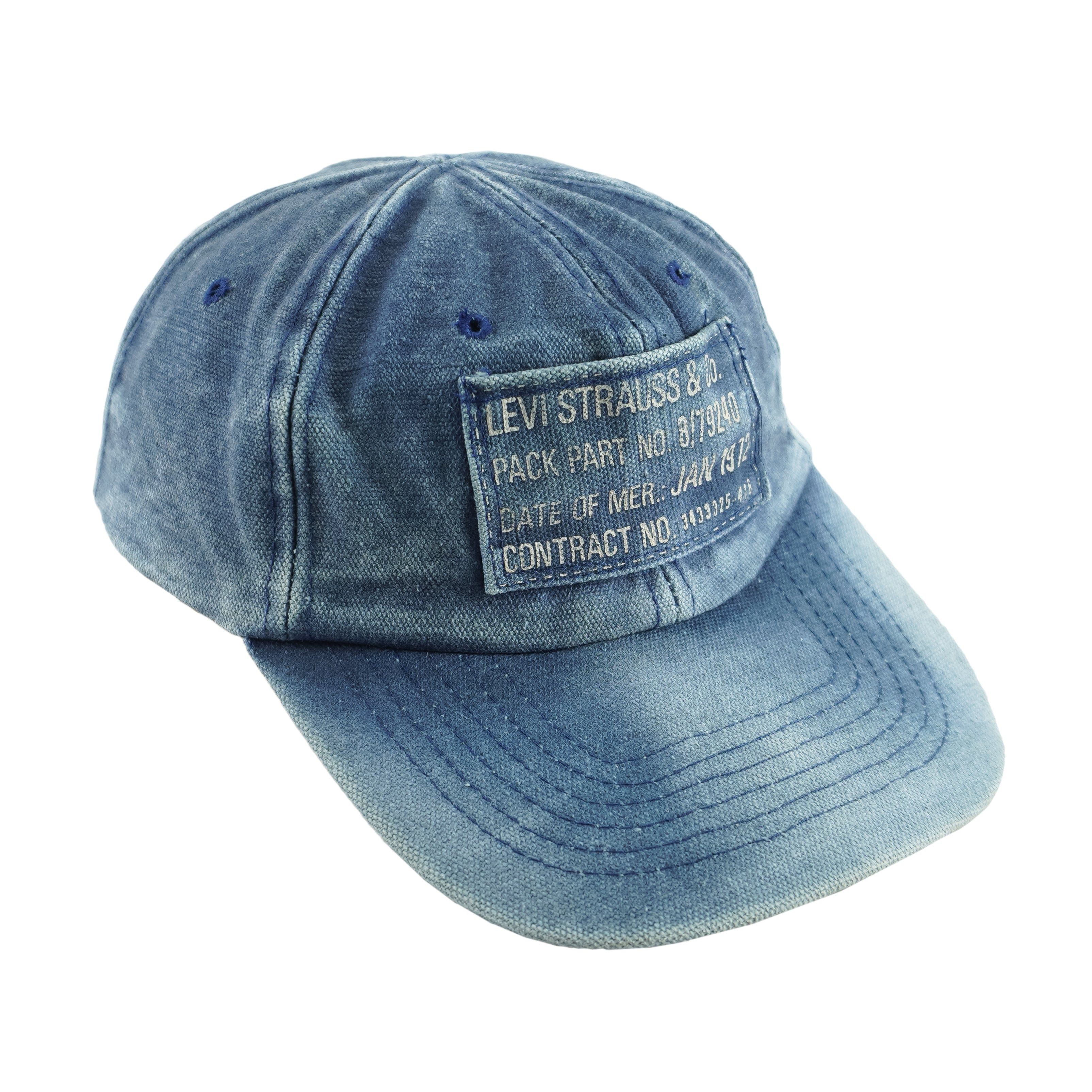 Levi's Vintage - Blue Denim Spell-Out Strap Back Hat Size ONE SIZE - 2 Thumbnail