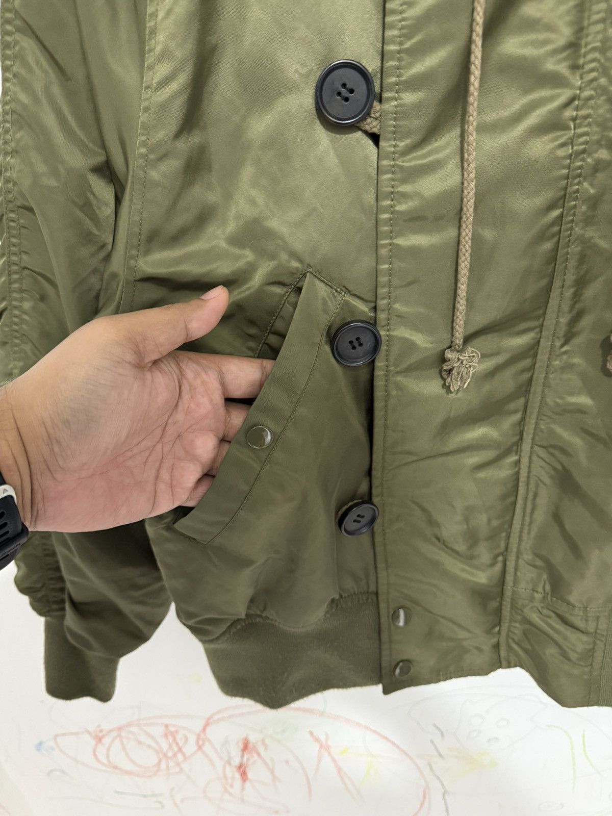Le Grande Bleu (L.G.B.) Y2K Jeanasis Split Zipper Hoodie Military Jacket LGB Style Size US M / EU 48-50 / 2 - 9 Thumbnail