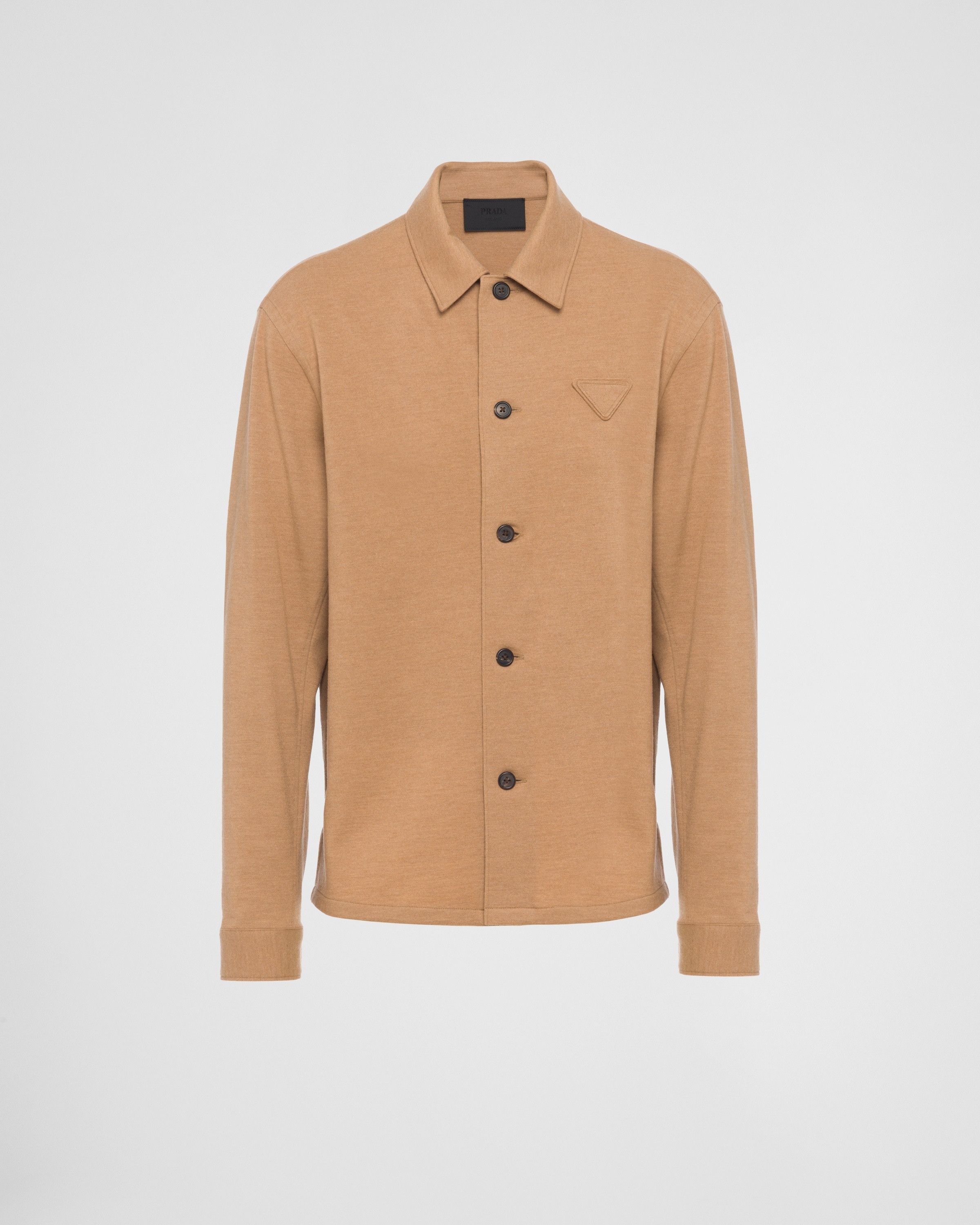 Prada o1la1rc1a0925 Wool Blend Shirt in Brown Size US XL / EU 56 / 4 - 1 Thumbnail
