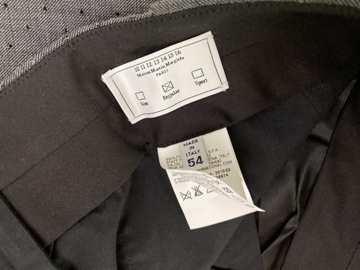 Maison Margiela MM 🇮🇹 Grey Wool Airate Slacks Runway Vintage 2010 NWT Size 38R - 18 Thumbnail