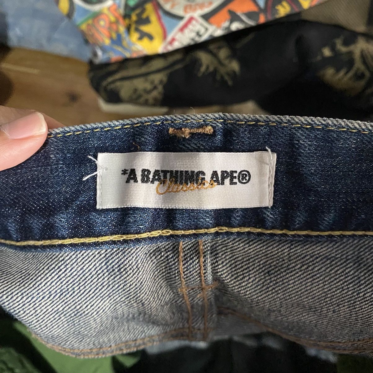 Bape Bape head crown jeans custom made boro sashiko Size US 38 / EU 54 - 19 Thumbnail