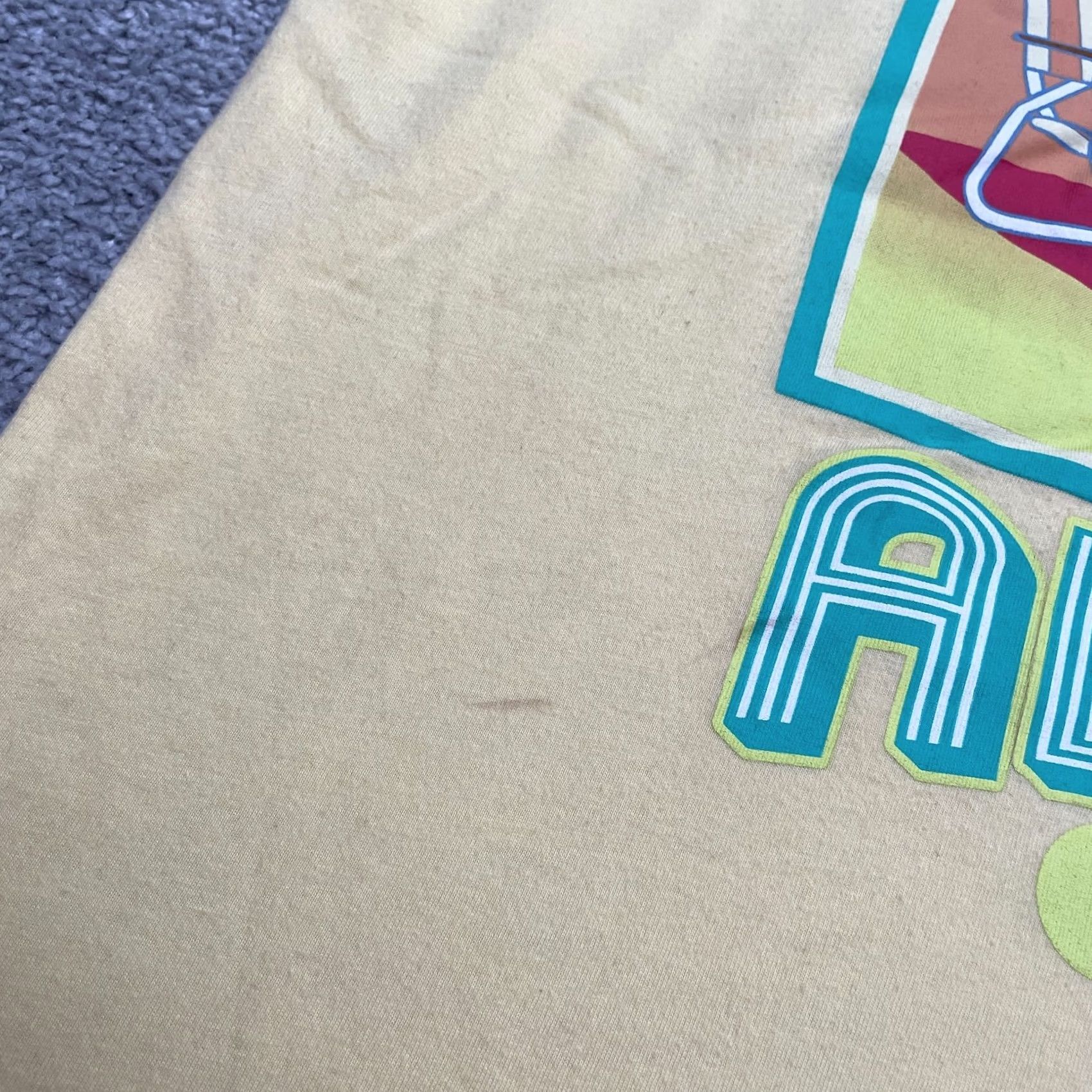 Disney Disney Stitch Aloha Graphic T-Shirt Unisex L Yellow Crew Neck Casual Tee Top Shirt Adults Size L / US 10 / IT 46 - 4 Thumbnail