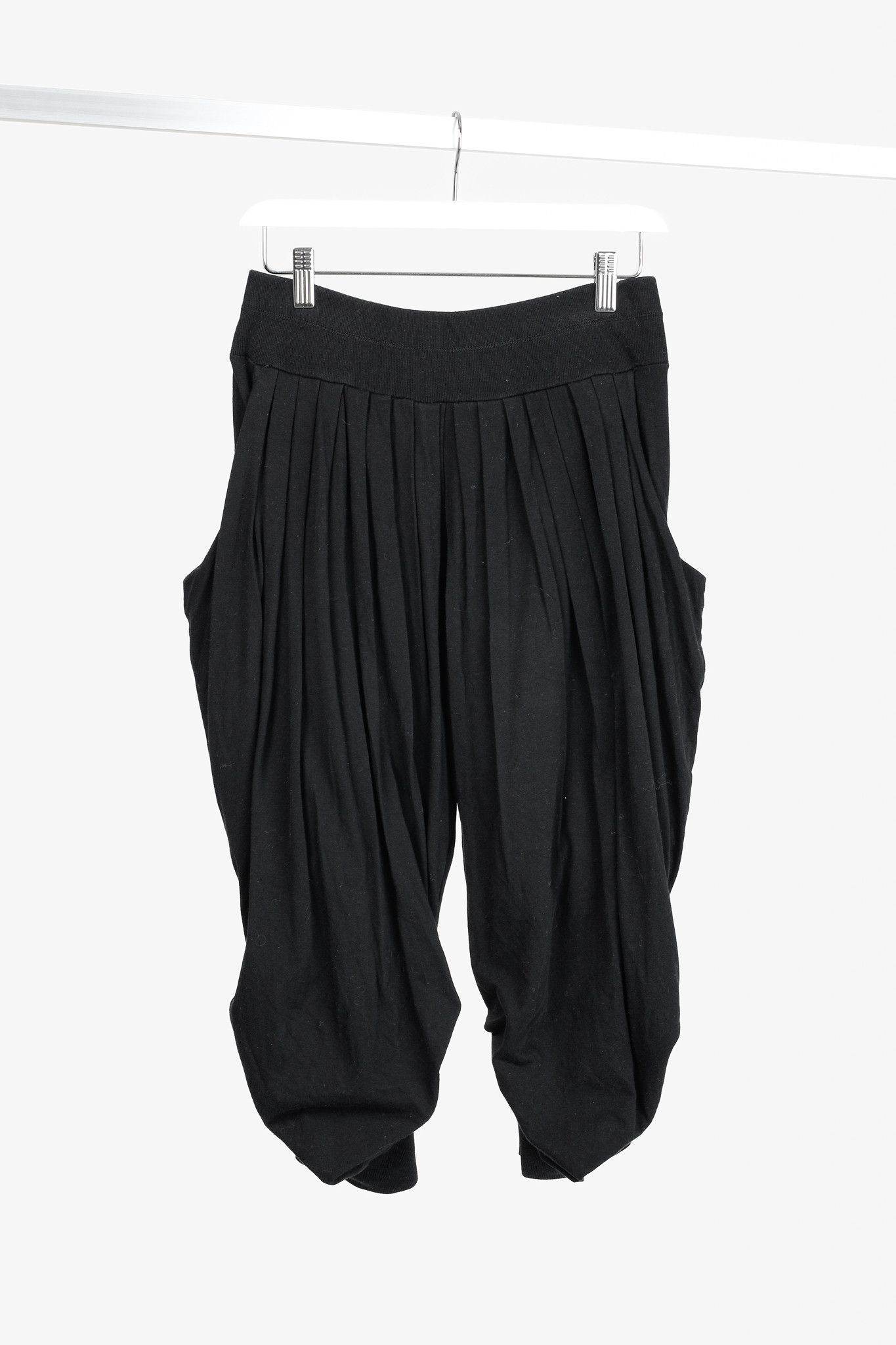 Other Elm Design Black Cotton-Jersey Pleated Capris Size 26" / US 2 / IT 38 - 1 Thumbnail