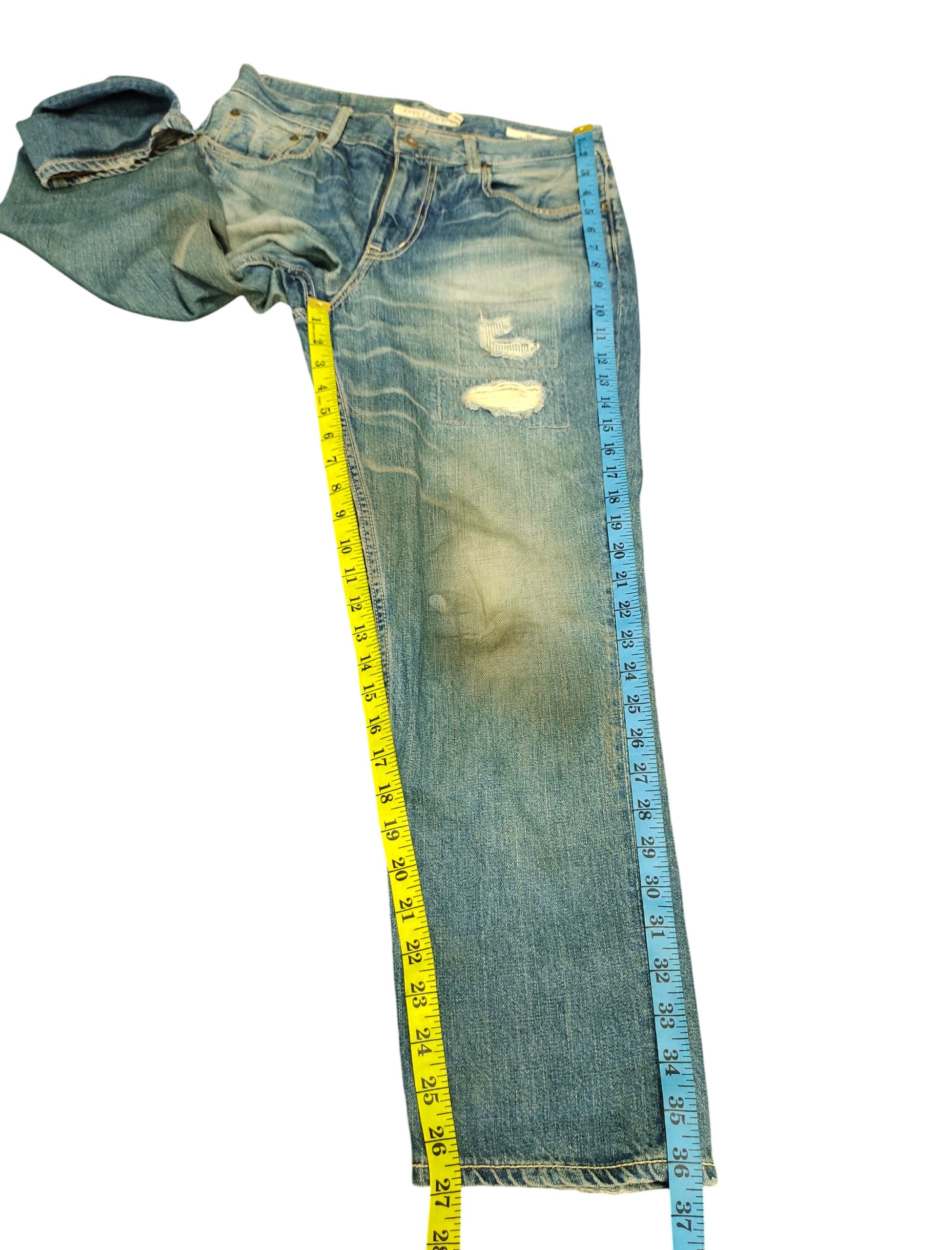Kapital Domingo Owleye Japan Patchwork Dirty Clawmark Distress Jeans Size US 31 - 15 Thumbnail