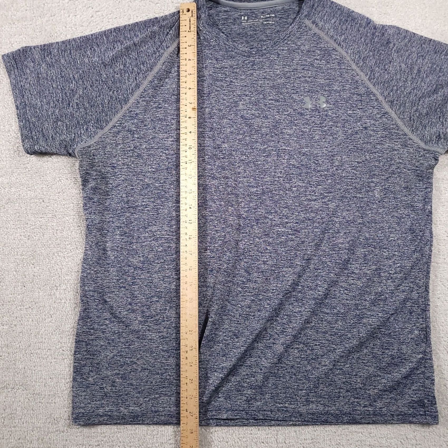 Under Armour Under Armour UA Shirt Mens XL Heather Blue Loose Fit Heatgear The Tech Tee Size US XL / EU 56 / 4 - 7 Thumbnail