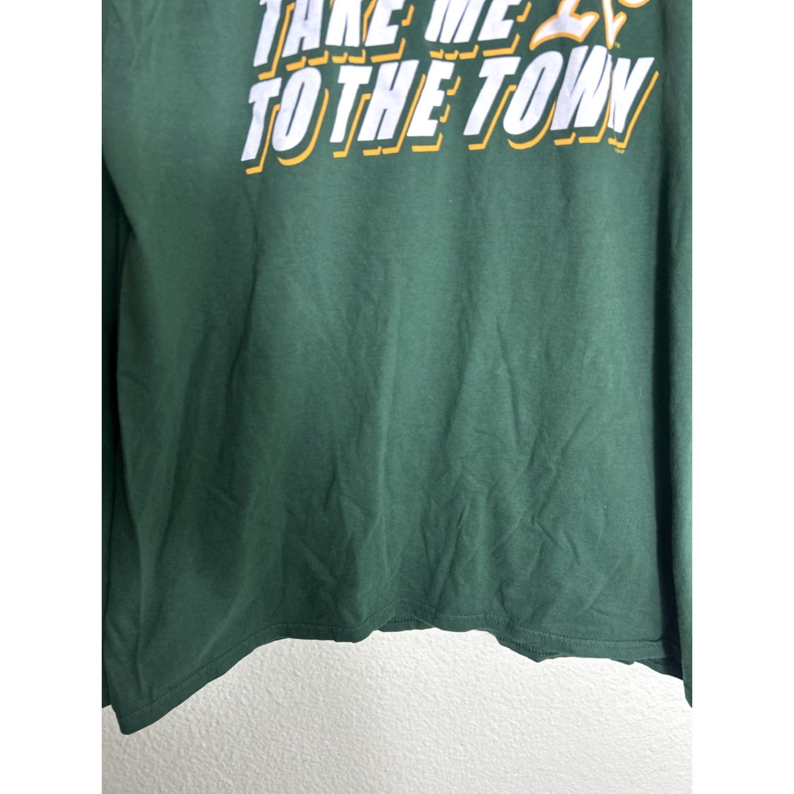 Vintage Oakland Athletics Mens Long Sleeve T-Shirt Green L Take Me To The Town Athletic Size US L / EU 52-54 / 3 - 6 Thumbnail