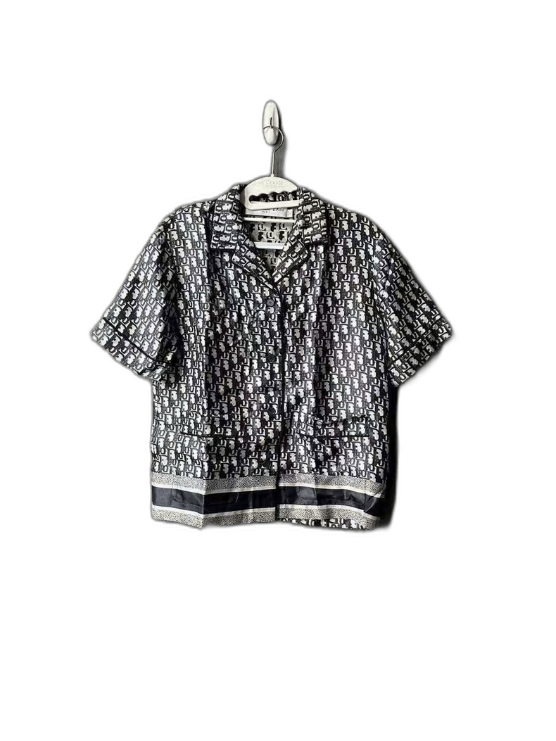 Dior Dior Silk Short Sleeve Shirt Size US M / EU 48-50 / 2 - 1 Thumbnail