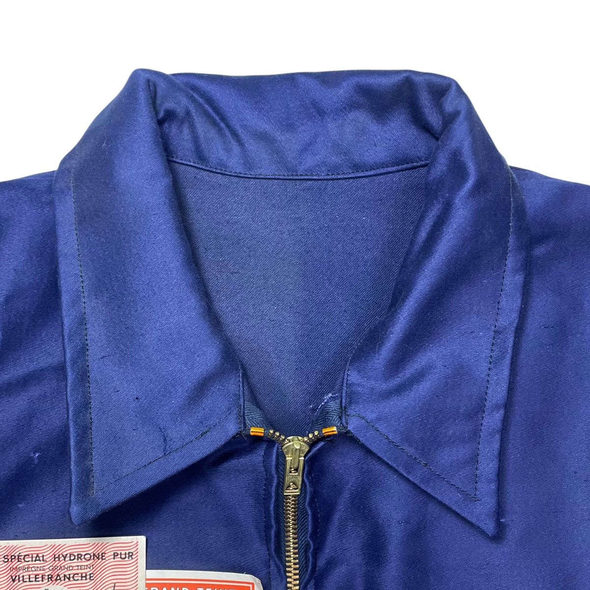 Vintage 1940s French Moleskin Cyclist Jacket - Large Size US L / EU 52-54 / 3 - 4 Thumbnail