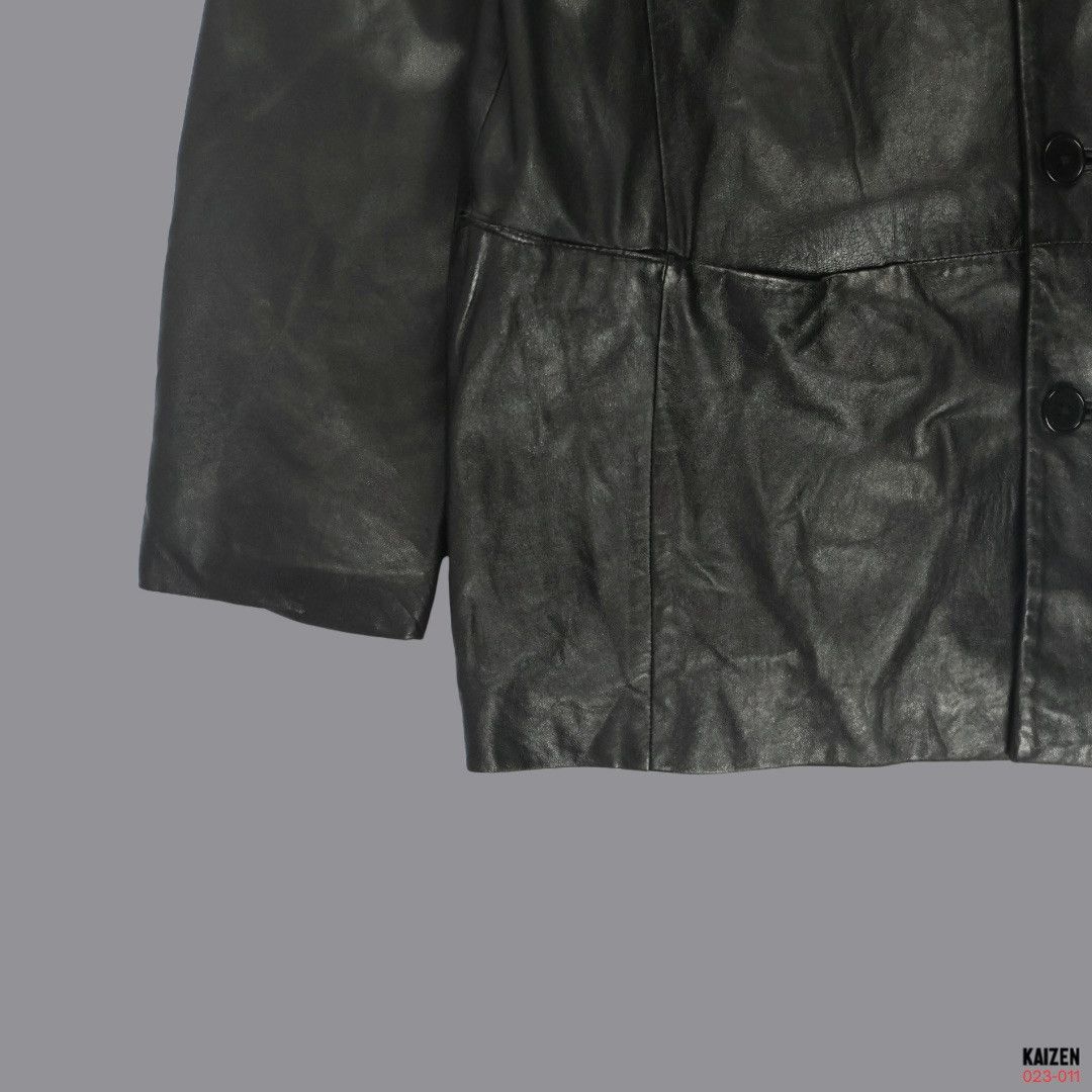 Balenciaga VINTAGE x BALENCIAGA - LEATHER JACKET ‘NICHOLAS GHESQUIRRE’ Size US XXL / EU 58 / 5 - 6 Thumbnail