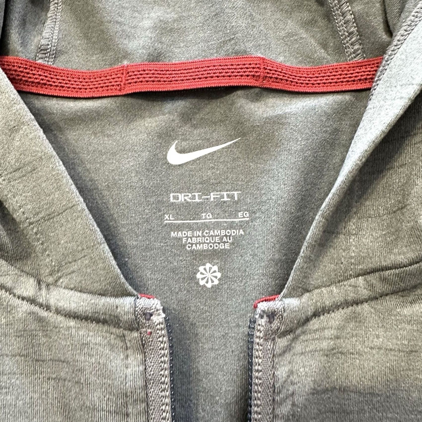 Nike VINTAGE Nike Alabama Crimson Tide Full Zip Hoodie Jacket Mens XL Dri Fit Track & Field Gray Size US XL / EU 56 / 4 - 3 Thumbnail