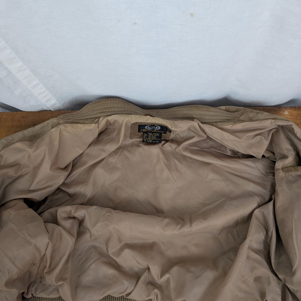 Vintage Vintage Heavy Suede Bomber Varsity Style Jacket Size US L / EU 52-54 / 3 - 7 Thumbnail