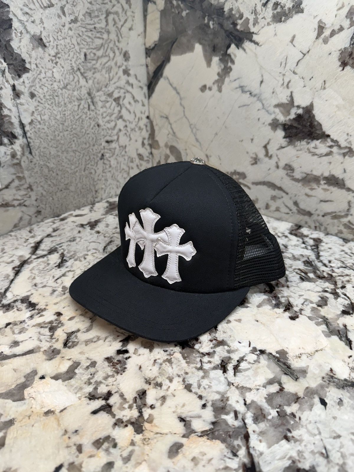 Chrome Hearts Chrome Hearts Black White Cemetery Cross Patch Trucker Size ONE SIZE - 2 Thumbnail