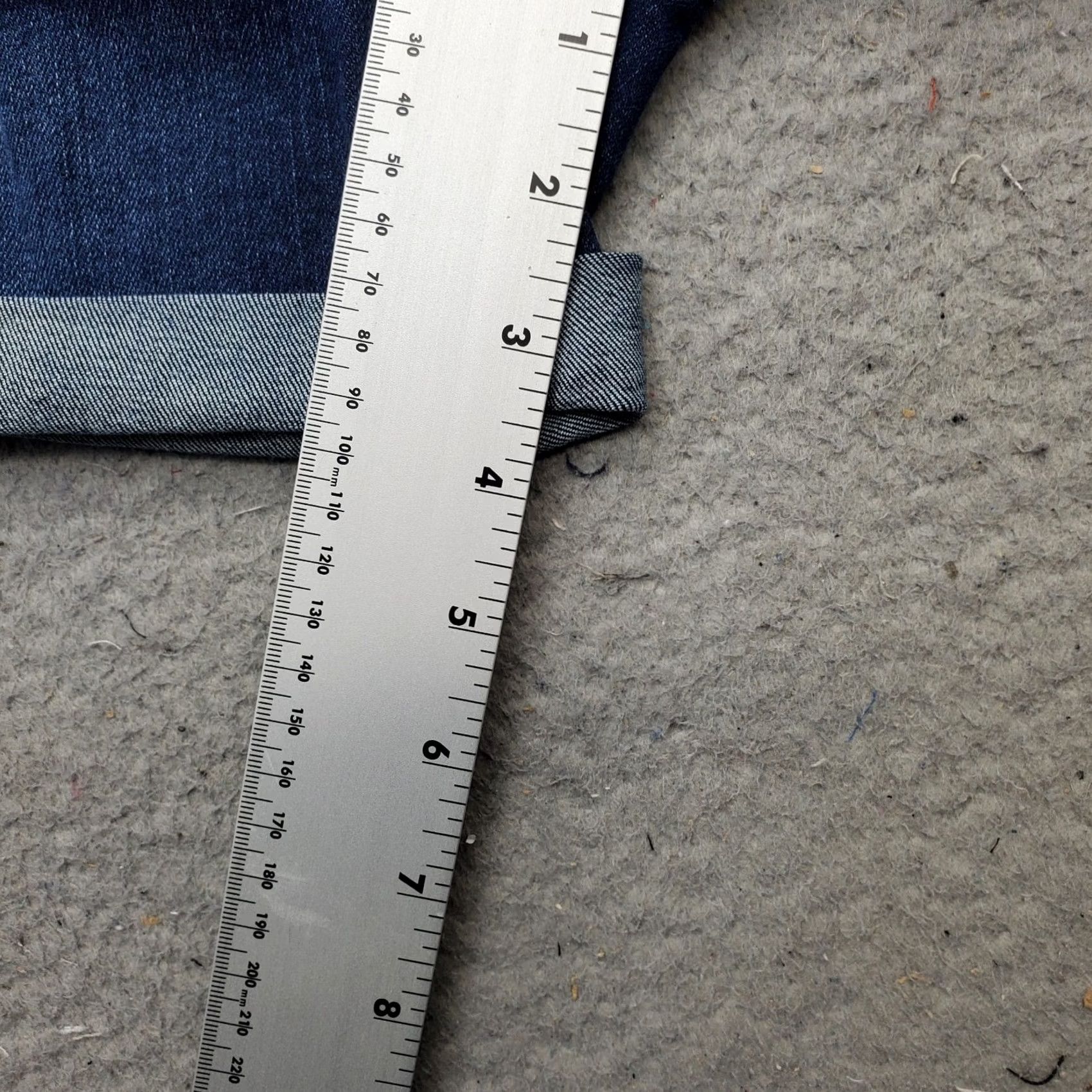 Vintage Dollhouse Chino Shorts Women's 28 Blue Denim Distressed Cuffed Hem Belted Waist: Womens Size 28 Blue Denim Casual Shorts Size 28" / US 6 / IT 42 - 5 Thumbnail
