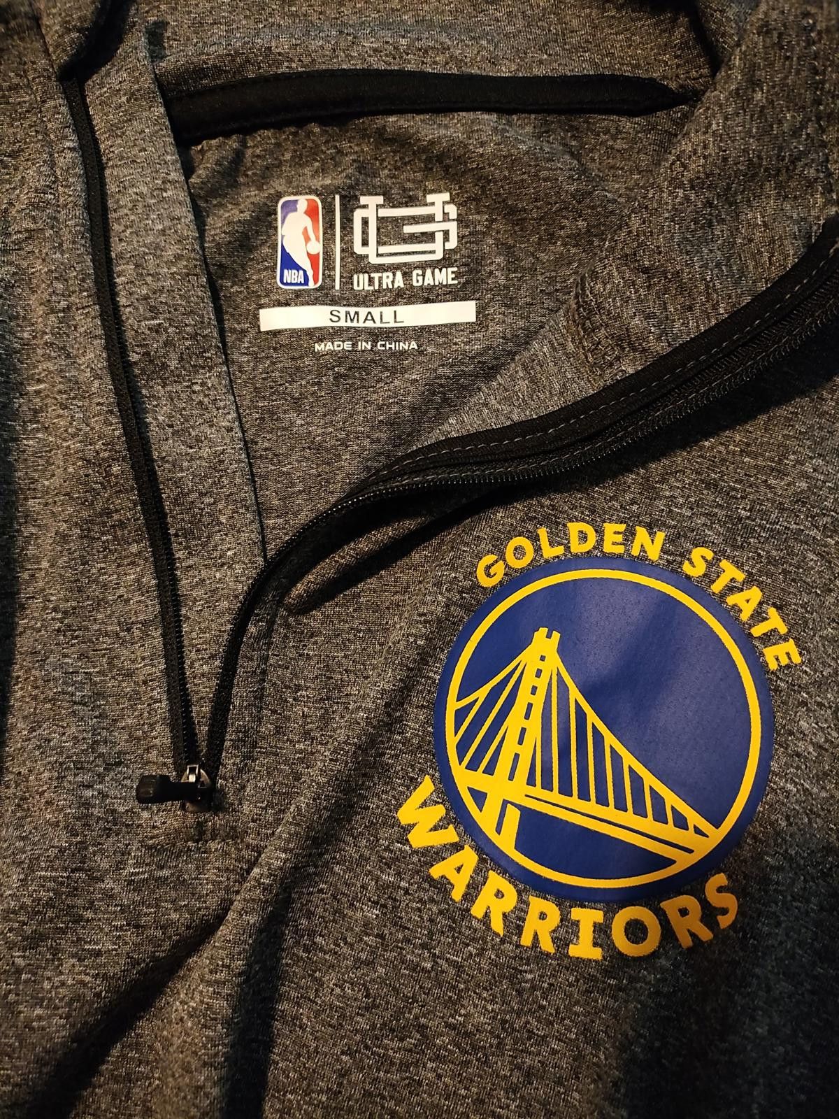 NBA Official Golden State Warriors Gray Quarter Zip Long Sleeve Size ONE SIZE - 5 Thumbnail