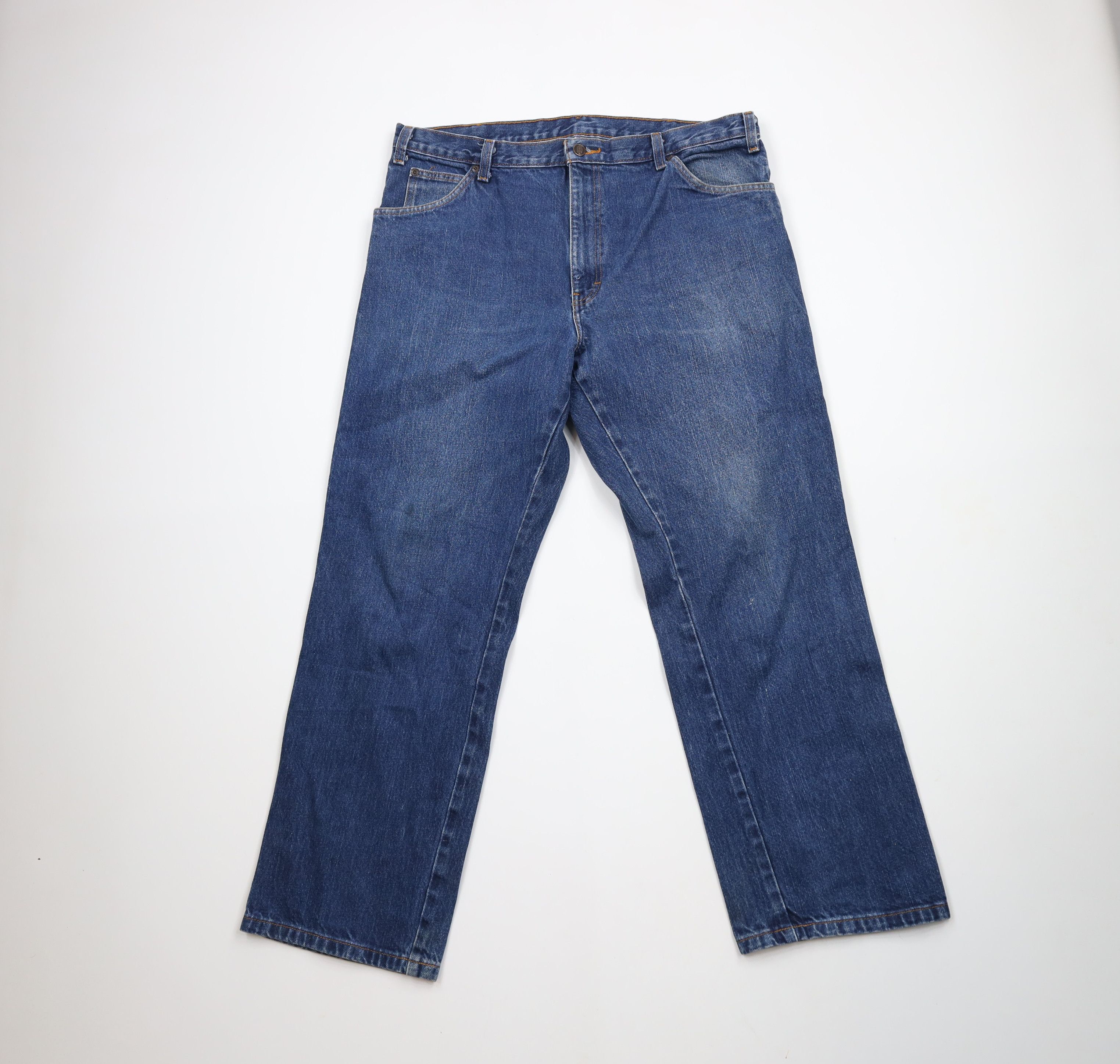 Dickies × Vintage Vintage Dickies Spell Out Wide Leg Denim Jean Blue Cotton Size US 38 / EU 54 - 1 Thumbnail