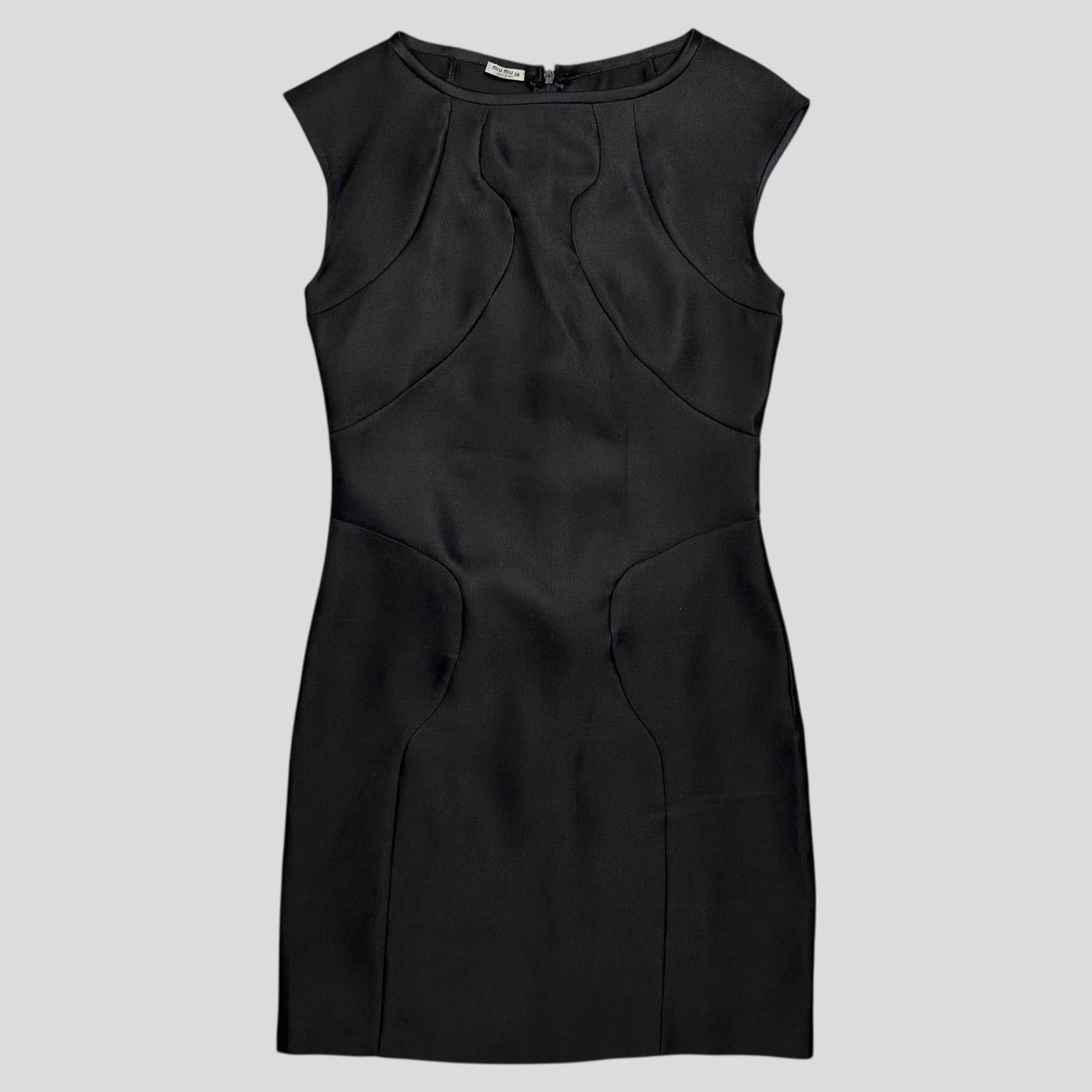 Miu Miu Miu Miu 2008 Silk Technical Panelled Sporty Dress IT38 (UK8) Size S / US 4 / IT 40 - 1 Thumbnail