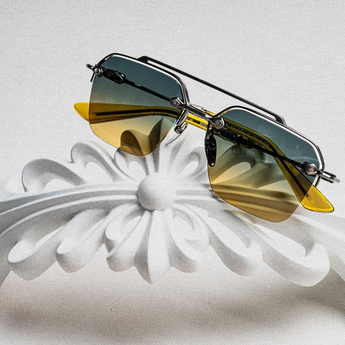 Chrome Hearts CHROME HEARTS BIDI ESEM PEWTER MALT SUNGLASSES Size ONE SIZE - 5 Thumbnail