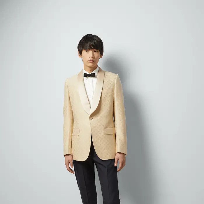 Gucci o1loc1c1225 770370 Horsebit Wool Silk Jacquard Jacket Size US S / EU 44-46 / 1 - 4 Thumbnail