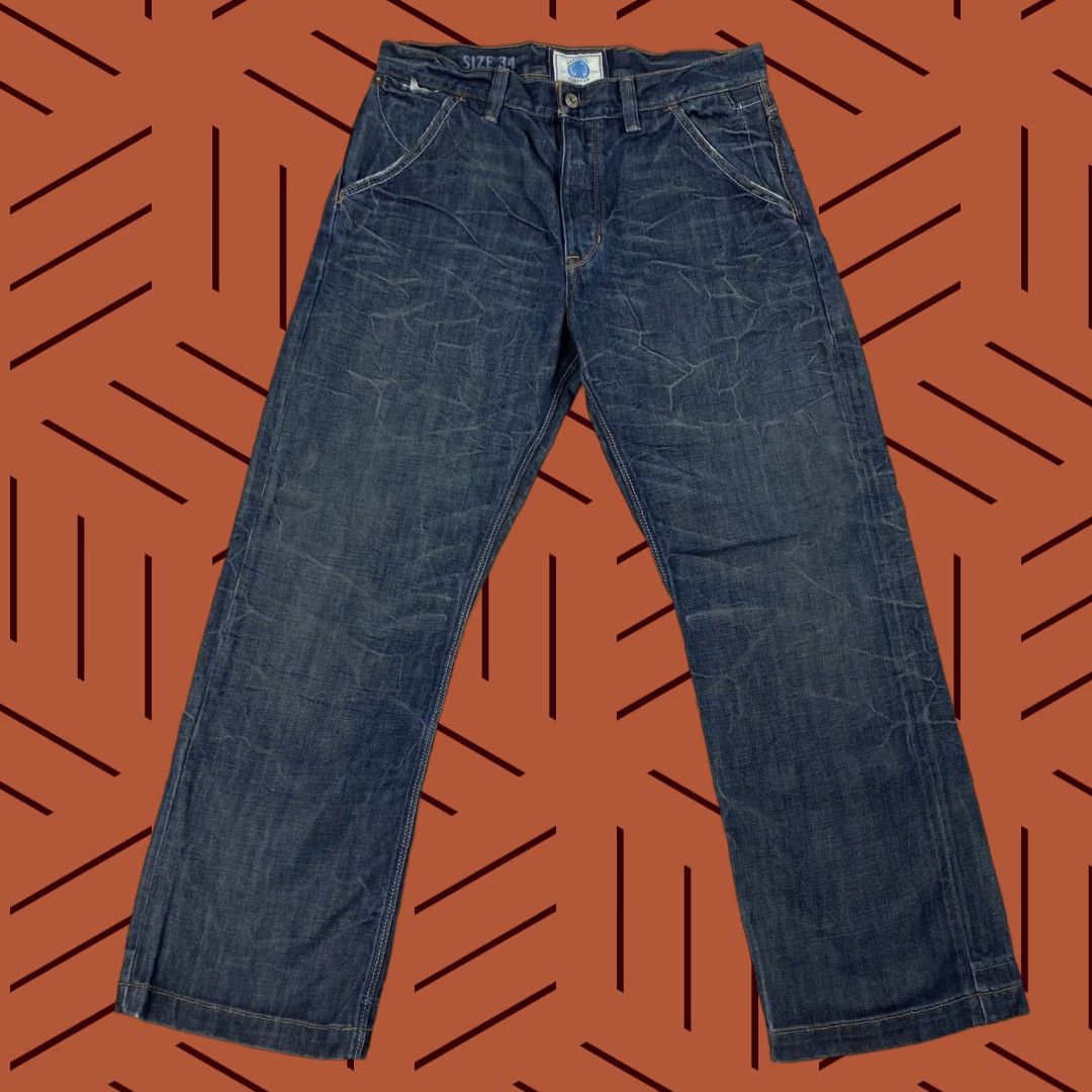 Gap GAP Men's Relaxed Fit 34x30 Straight Denim Jeans Blue Comfort Workwear 5-Pocket USA Size US 34 / EU 50 - 1 Thumbnail