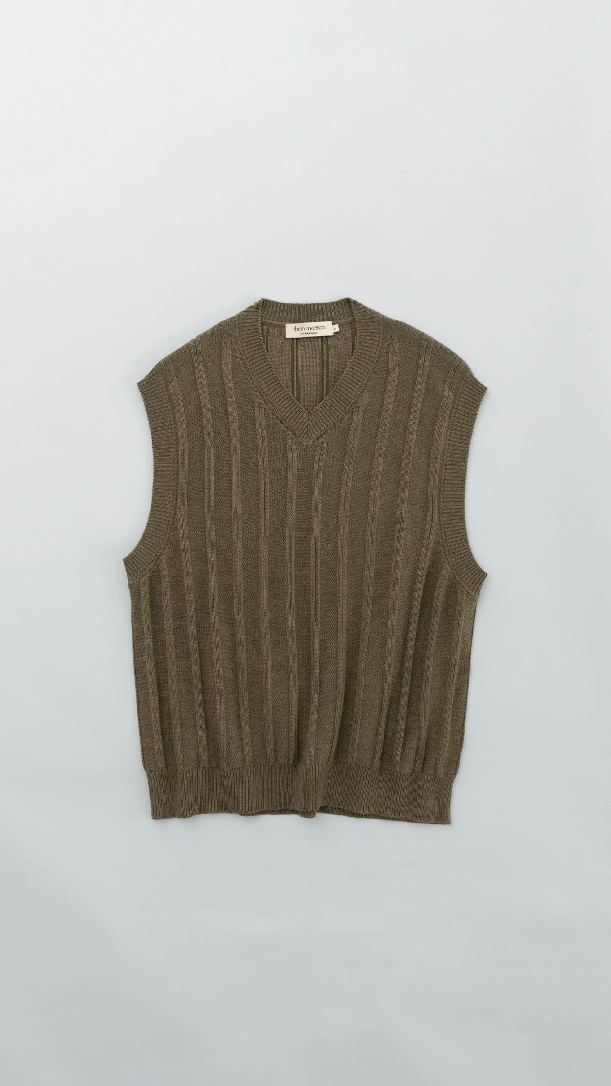 Other 💚 Thom Morison Merino Knit Vest Sage Medium NEW Size US M / EU 48-50 / 2 - 1 Thumbnail