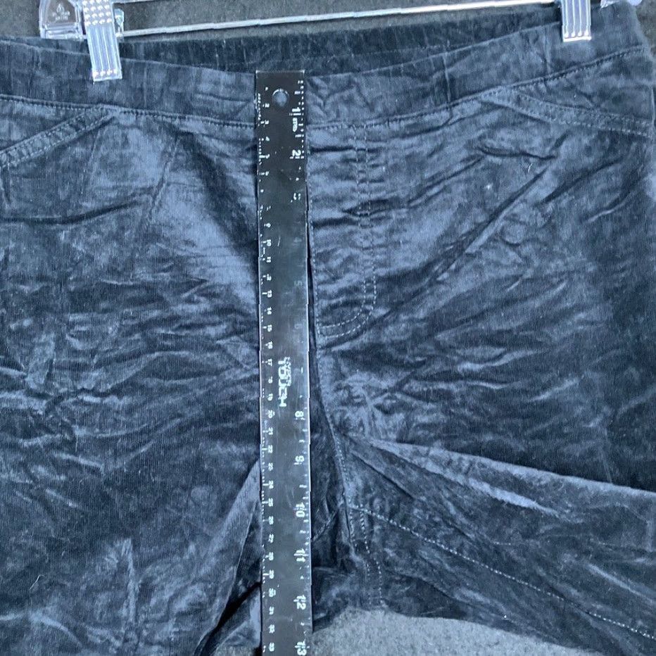 Velvet J Jill Womens Pants Black Pull On Mid Rise Velvet Straight Stretch Medium Tall Pants Size 24" / US 00 / IT 34 - 7 Thumbnail