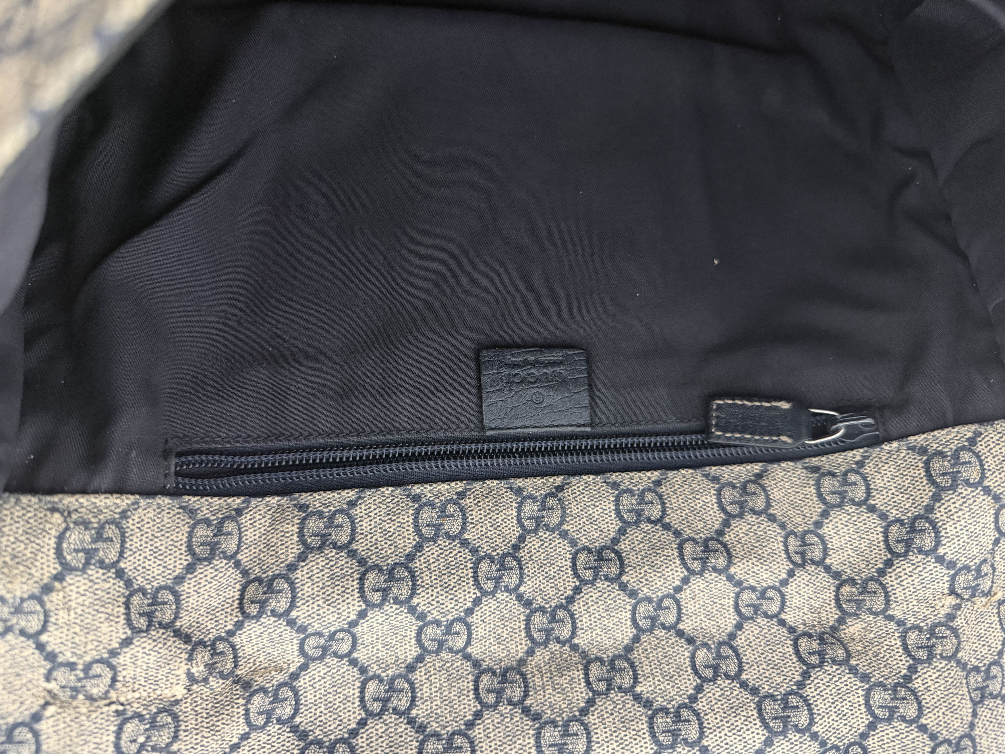Gucci GUCCI Blue GG Coated Canvas Vintage Web Messenger Bag Size ONE SIZE - 9 Thumbnail