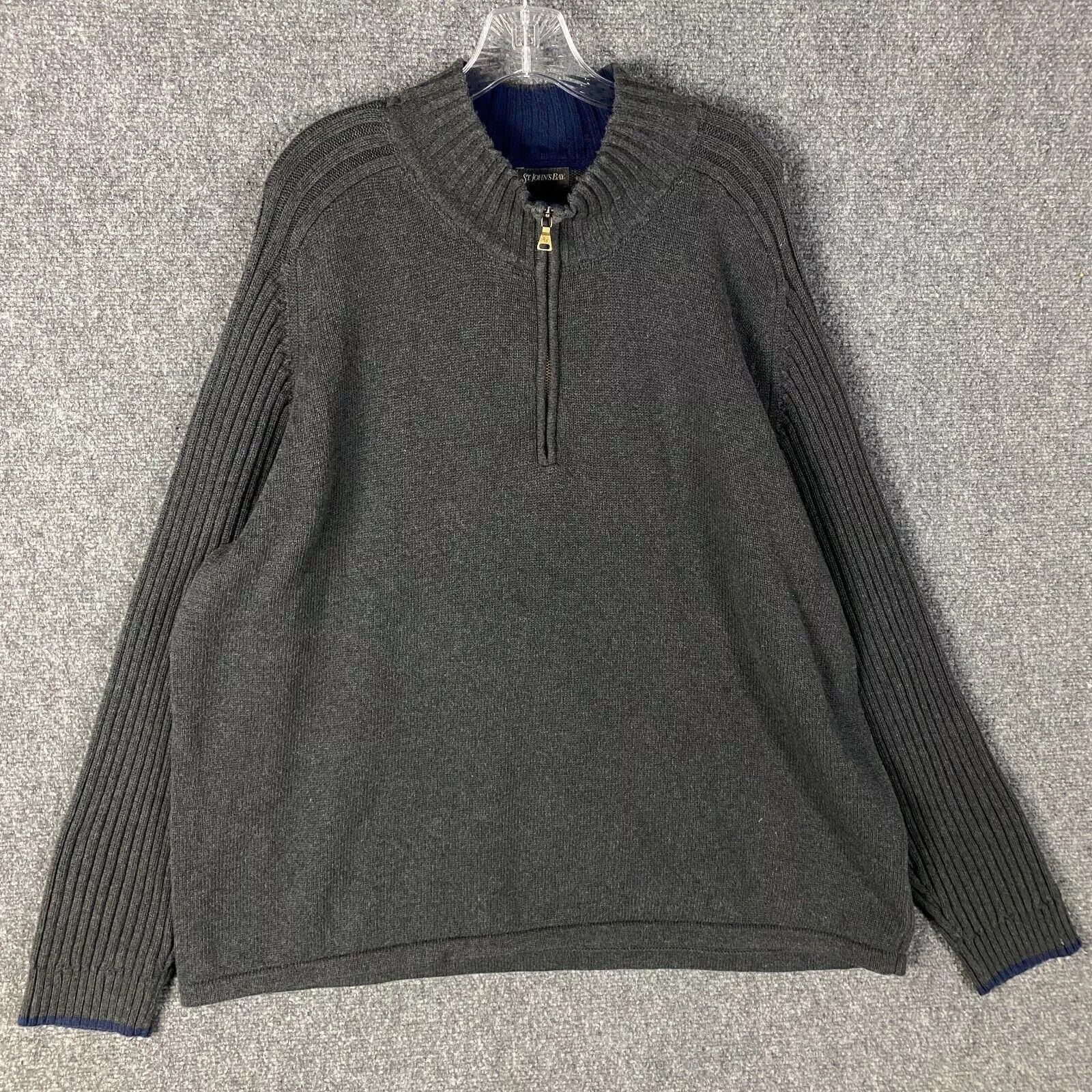 St. Johns Bay St. John's Bay 1/4 Zip Sweater Men's XXL Cotton Adults 2XL Size US XXL / EU 58 / 5 - 1 Thumbnail