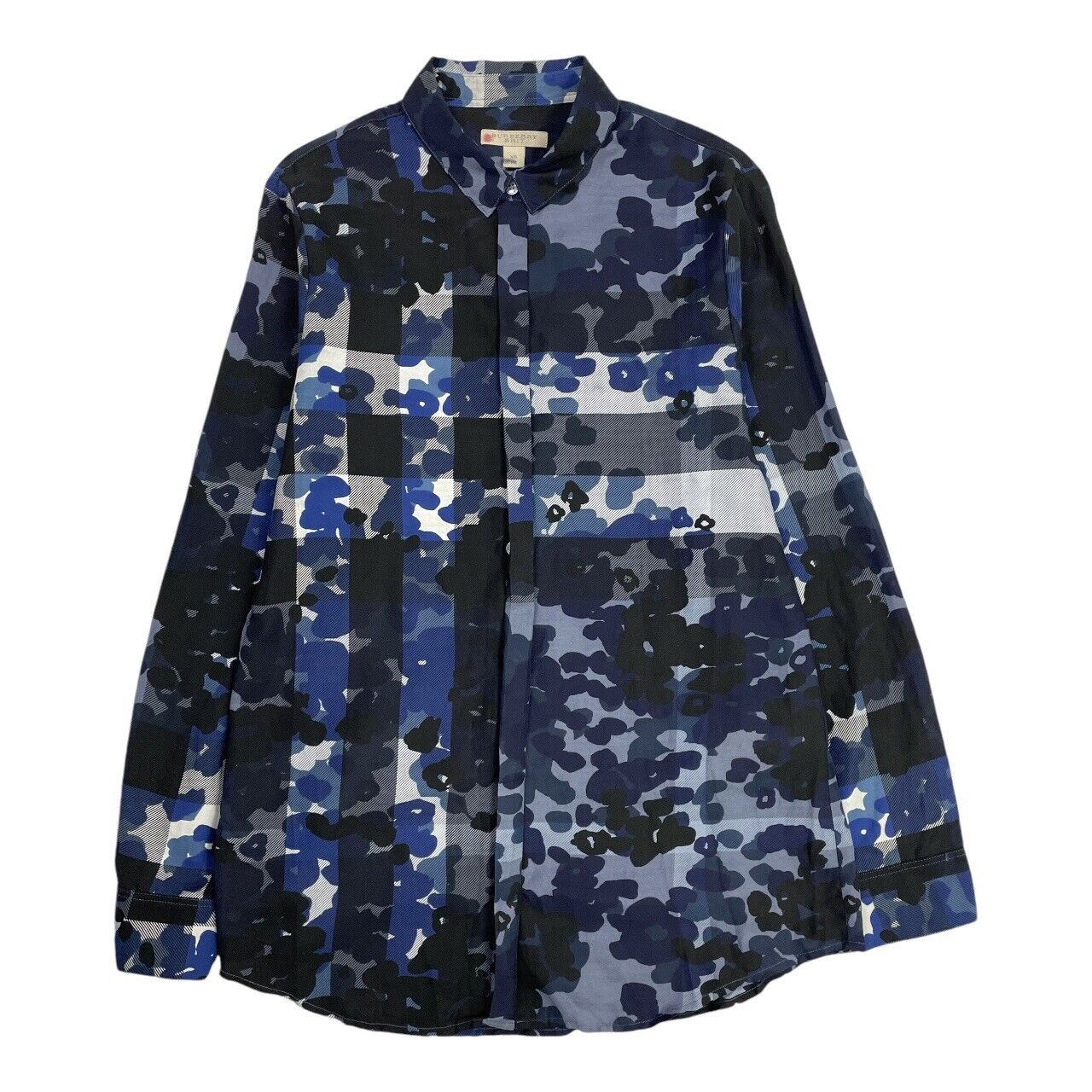 Burberry Burberry Brit Fall 16 Sample Women's Nova Check Camo Blouse Size XS / US 0-2 / IT 36-38 - 1 Thumbnail