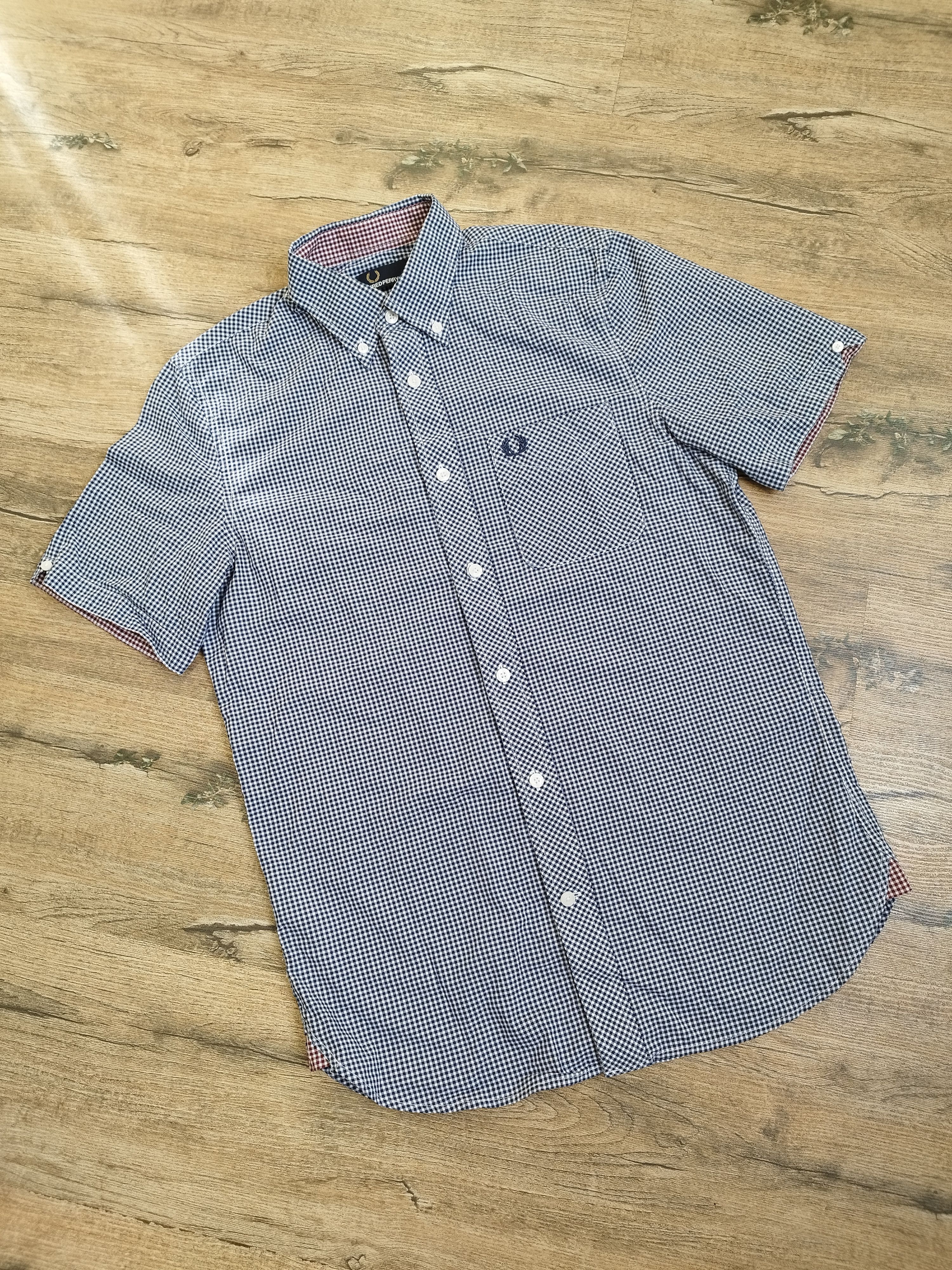 Fred Perry Fred Perry Button-Down Short Sleeve plaid Shirt mens S size Size US S / EU 44-46 / 1 - 1 Thumbnail