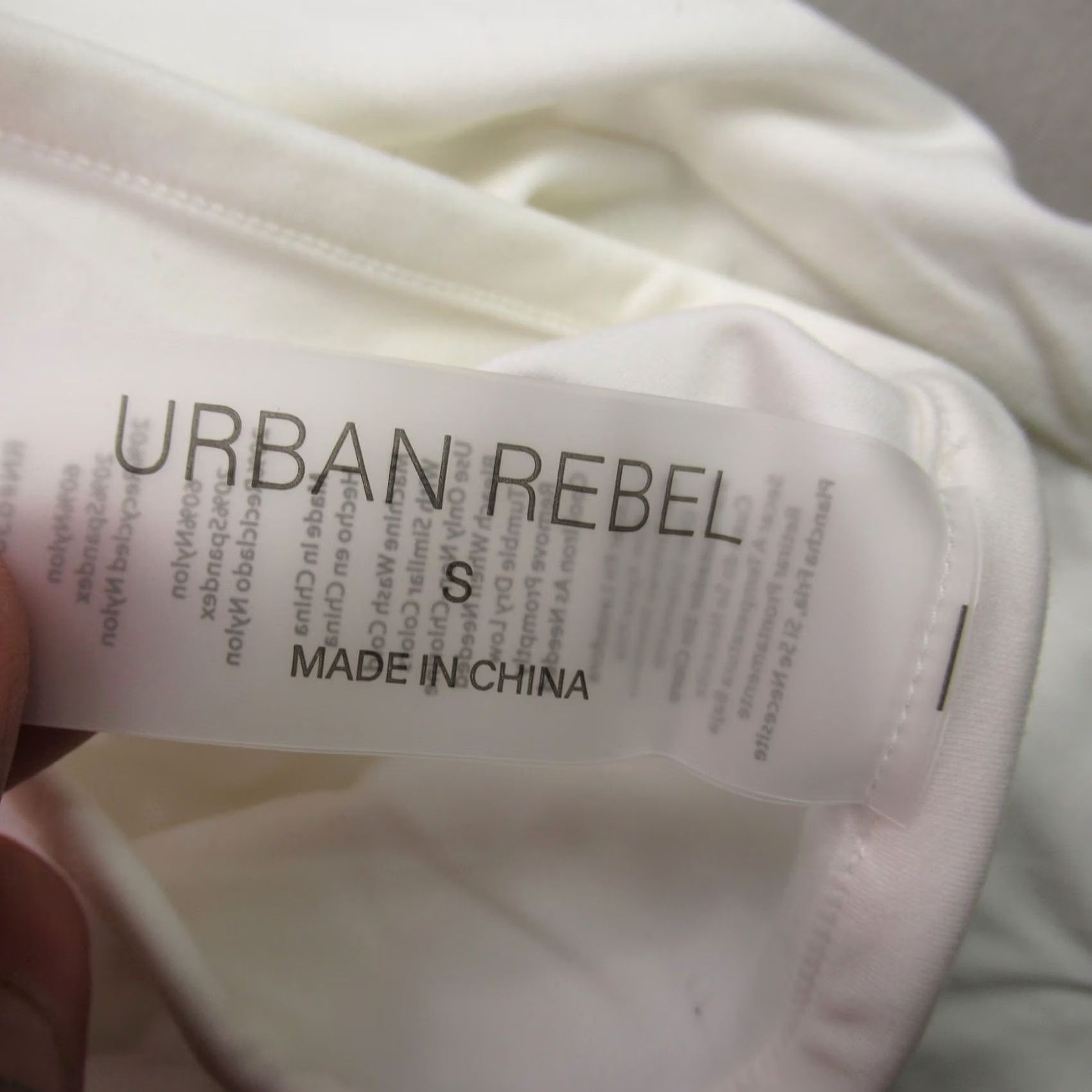 Vintage Urban Rebel Crop Top Women's Size S White Halter Neck Stretch Knit NWT Size S / US 4 / IT 40 - 6 Thumbnail