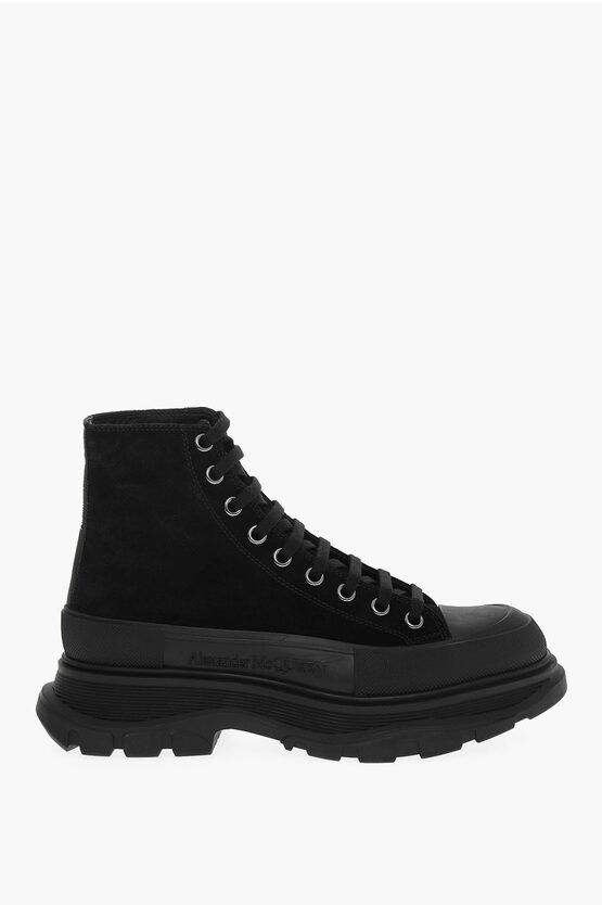 Alexander McQueen o1y1024 Ankle Boots In Black Size US 7 / EU 40 - 1 Thumbnail