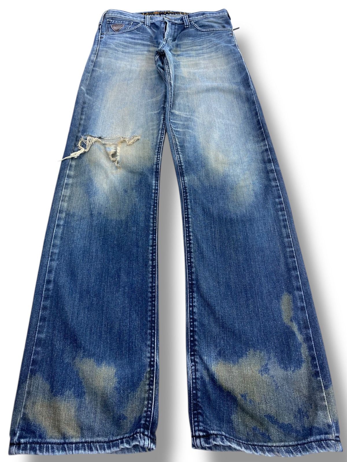 Edwin Vintage Edwin Rusty Mud Wash Style Ripped Jeans Size US 32 / EU 48 - 1 Thumbnail