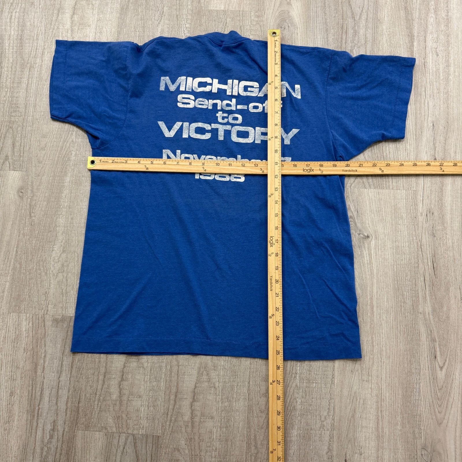 Vintage Vintage George Bush Presidential Race Shirt XL Blue 1988 Size US XL / EU 56 / 4 - 10 Thumbnail