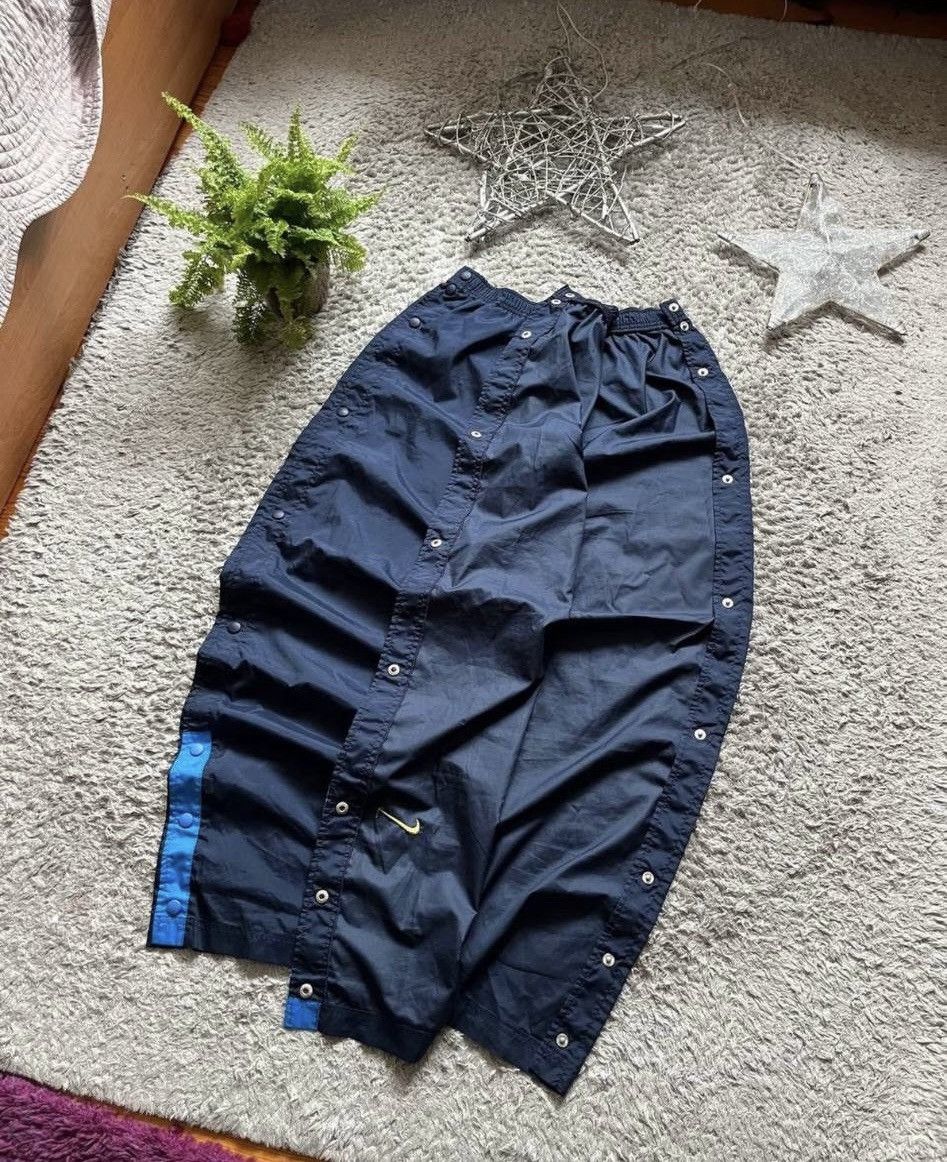 Nike 90s Nike Vintage Retro Track Swoosh Logo Drill Pants Rare Size US 33 - 5 Thumbnail