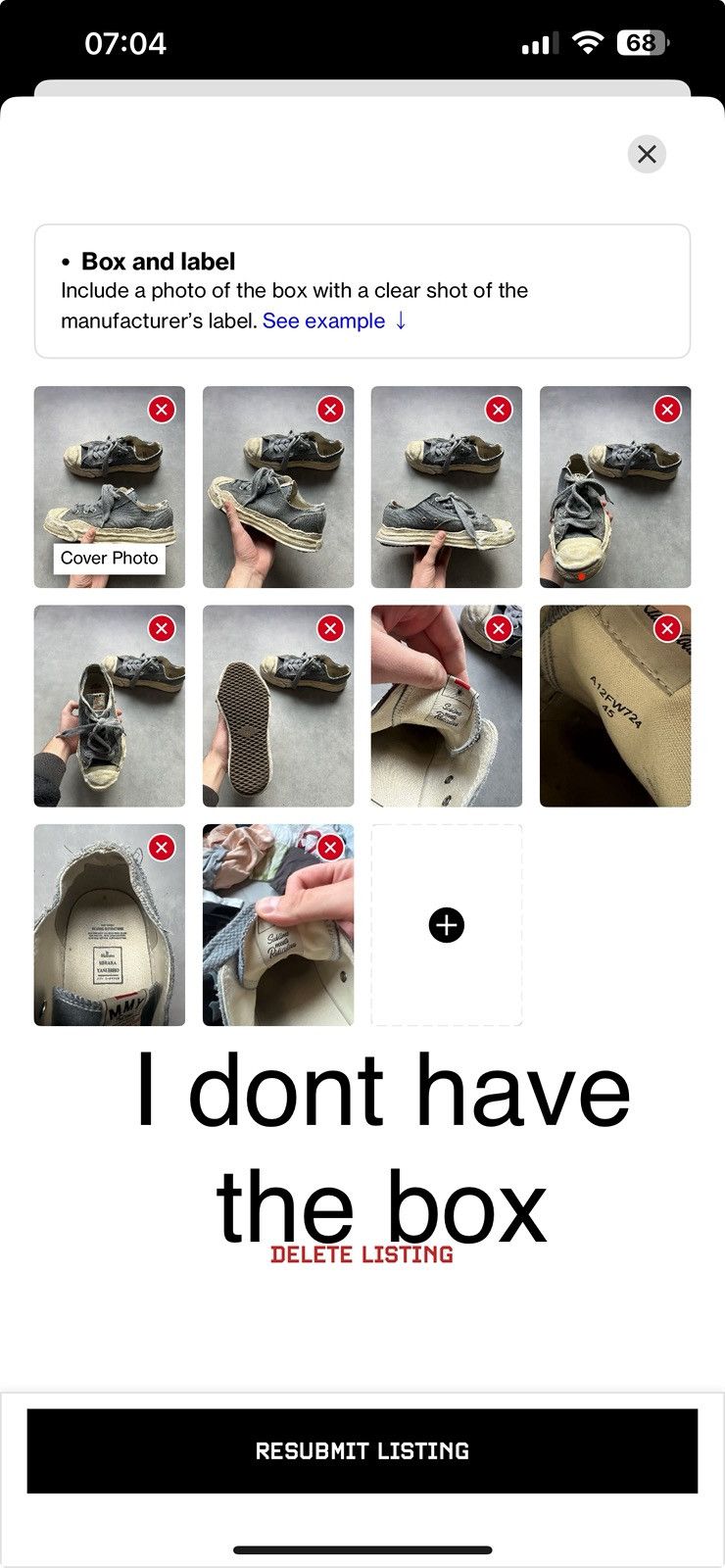 Maison MIHARA YASUHIRO Maison Mihara Yasuhiro Hank Sneaker Size US 12 / EU 45 - 11 Thumbnail