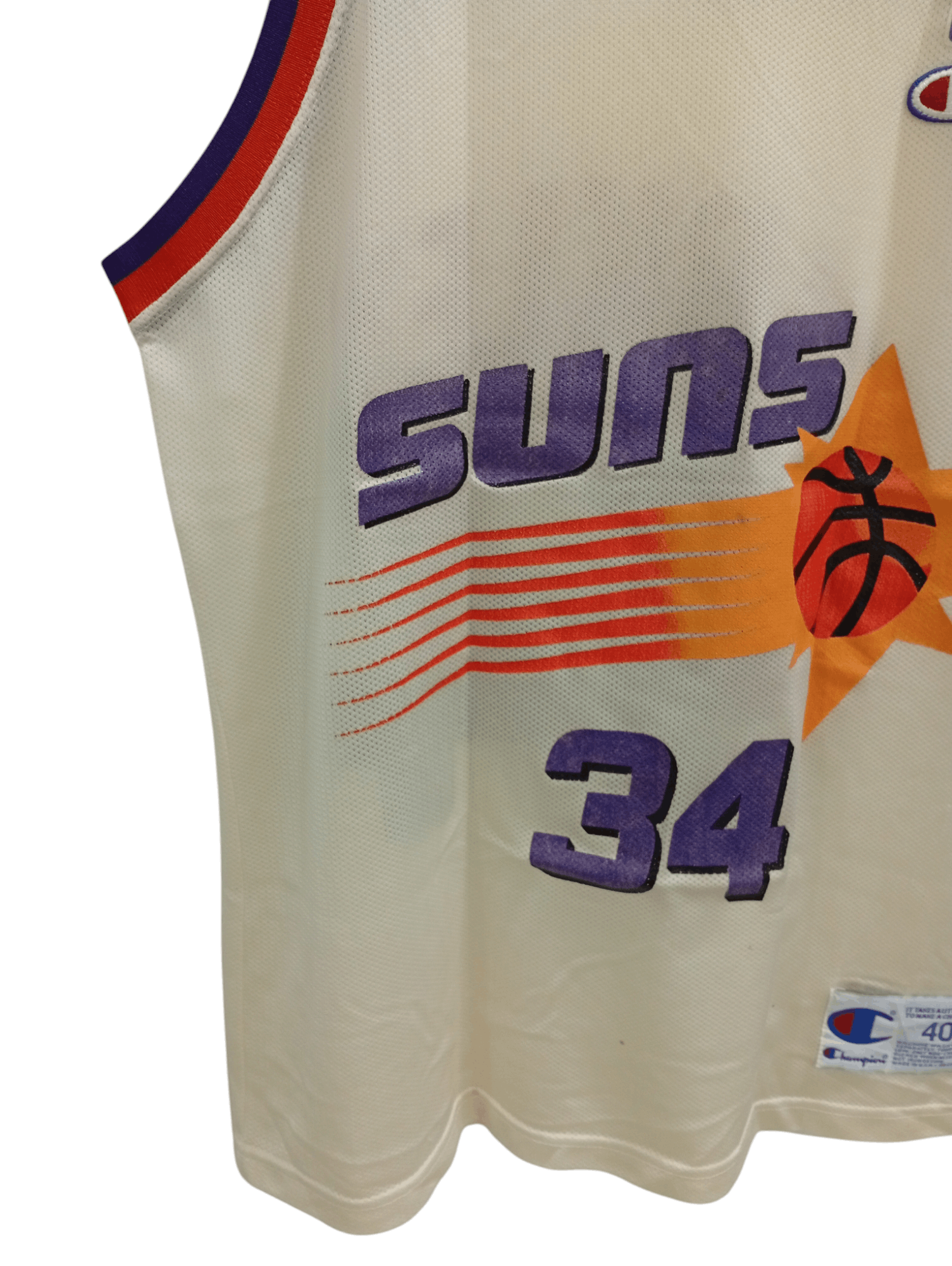 Champion × Vintage 🔥🔥Vintage Champion Phoenix Suns Charles Barkley 34 Jersey Size US M / EU 48-50 / 2 - 9 Thumbnail