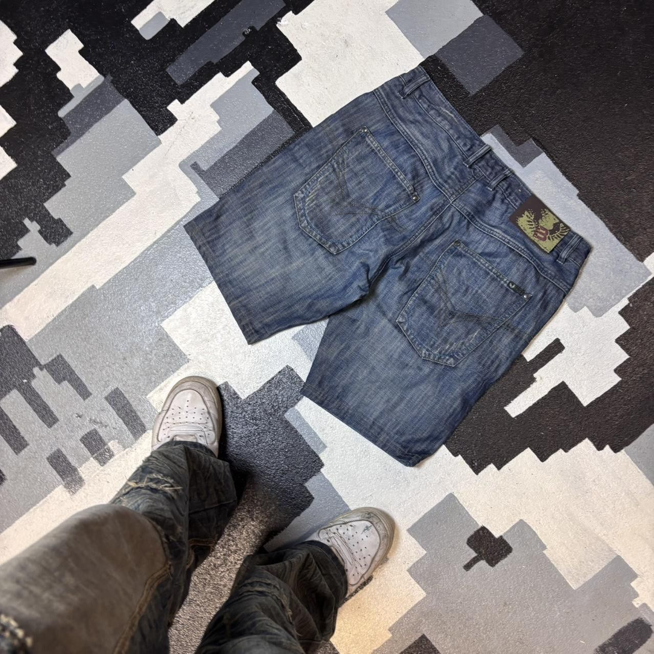 Japanese Brand × Vintage Vintage y2k baggy skater denim shorts Size US 38 / EU 54 - 6 Thumbnail