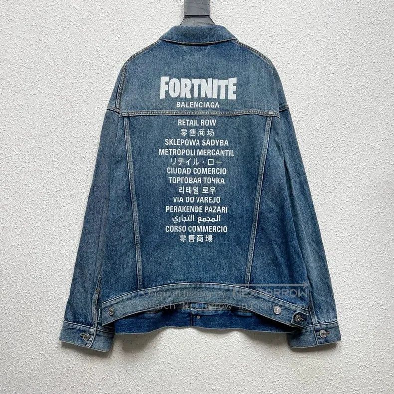 Balenciaga Balenciaga Fortnite washed blue distressed long-sleeve den Size US S / EU 44-46 / 1 - 2 Thumbnail