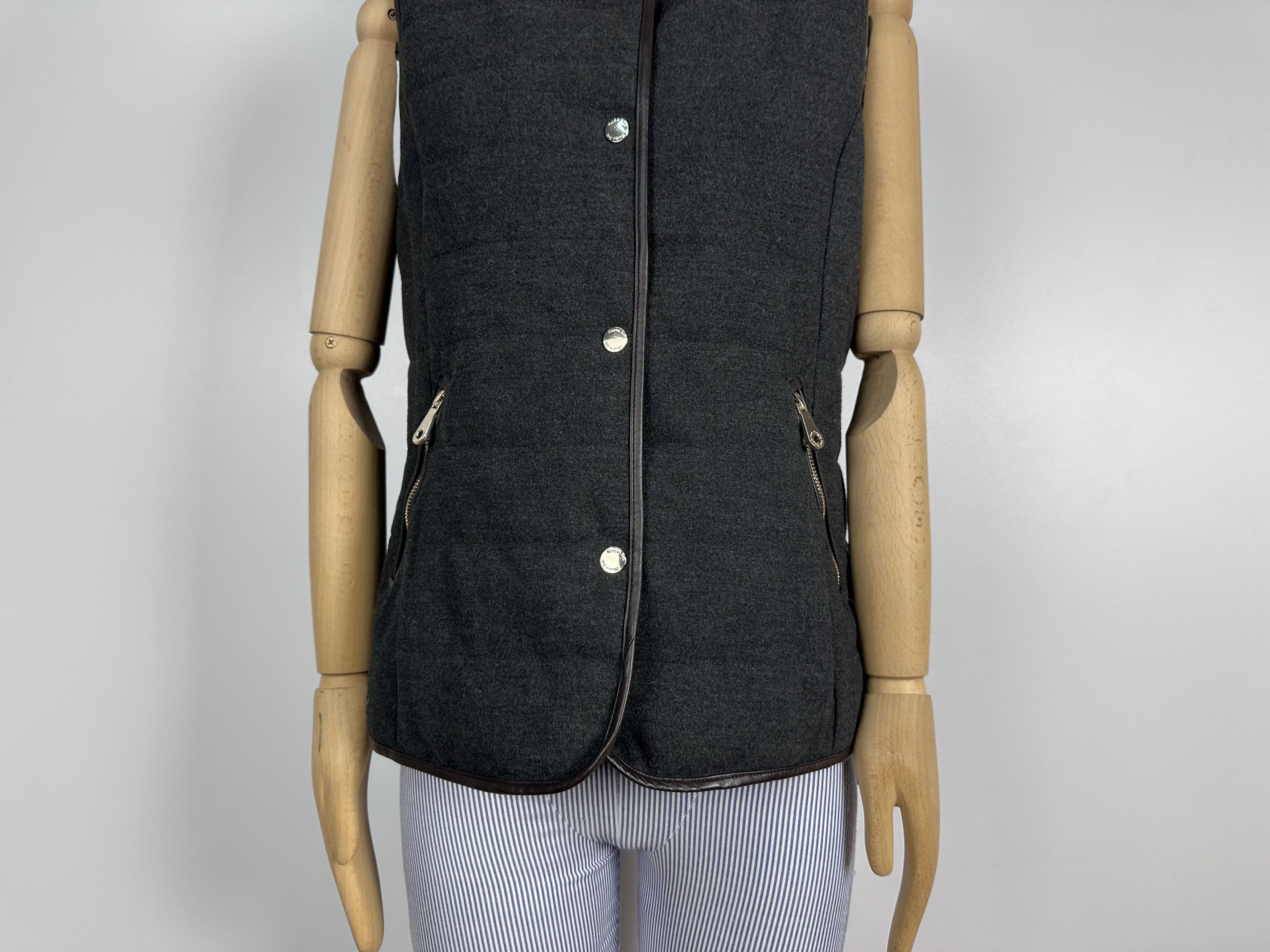 Massimo Dutti Massimo Dutti Womens Wool Vest Coat Gray Size L Size L / US 10 / IT 46 - 3 Thumbnail