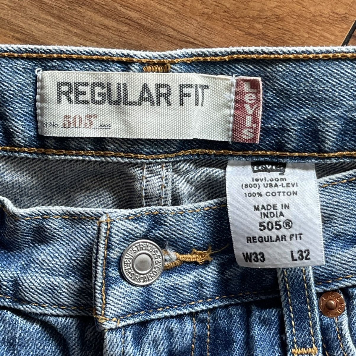 Levi's Levi's 505 Regular Fit Men's Jeans - Blue 33x32 Size US 33 - 4 Thumbnail