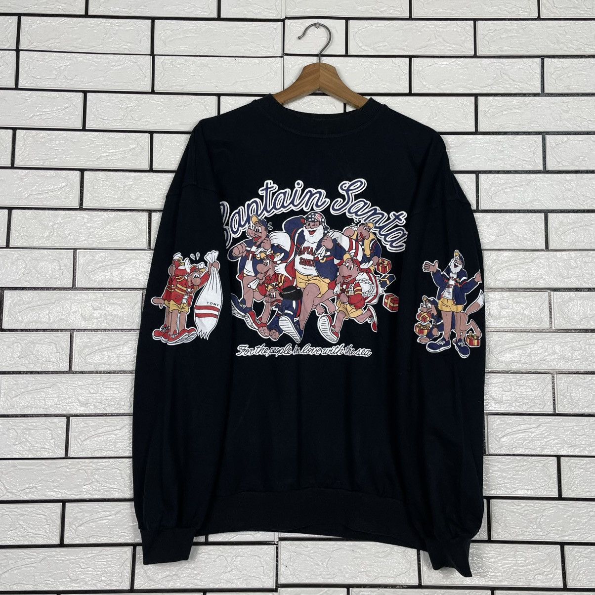 Japanese Brand Captain Santa Big Print Black Sweatshirt Size US M / EU 48-50 / 2 - 7 Thumbnail