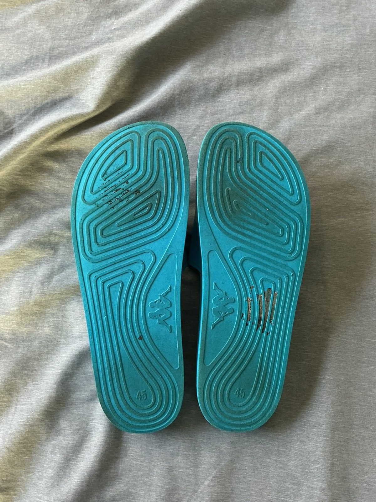 Kappa Kappa All Blue with Logo Slides Size Adult Mens 45 (11-11.5) Size US 11 / EU 44 - 4 Thumbnail