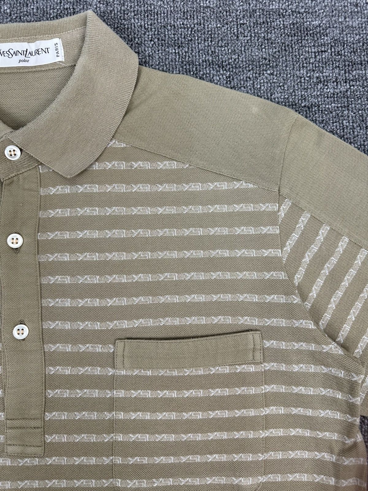Yves Saint Laurent Rare🔥 Vintage YSL Collar Shirt All Over Print Size US M / EU 48-50 / 2 - 4 Thumbnail